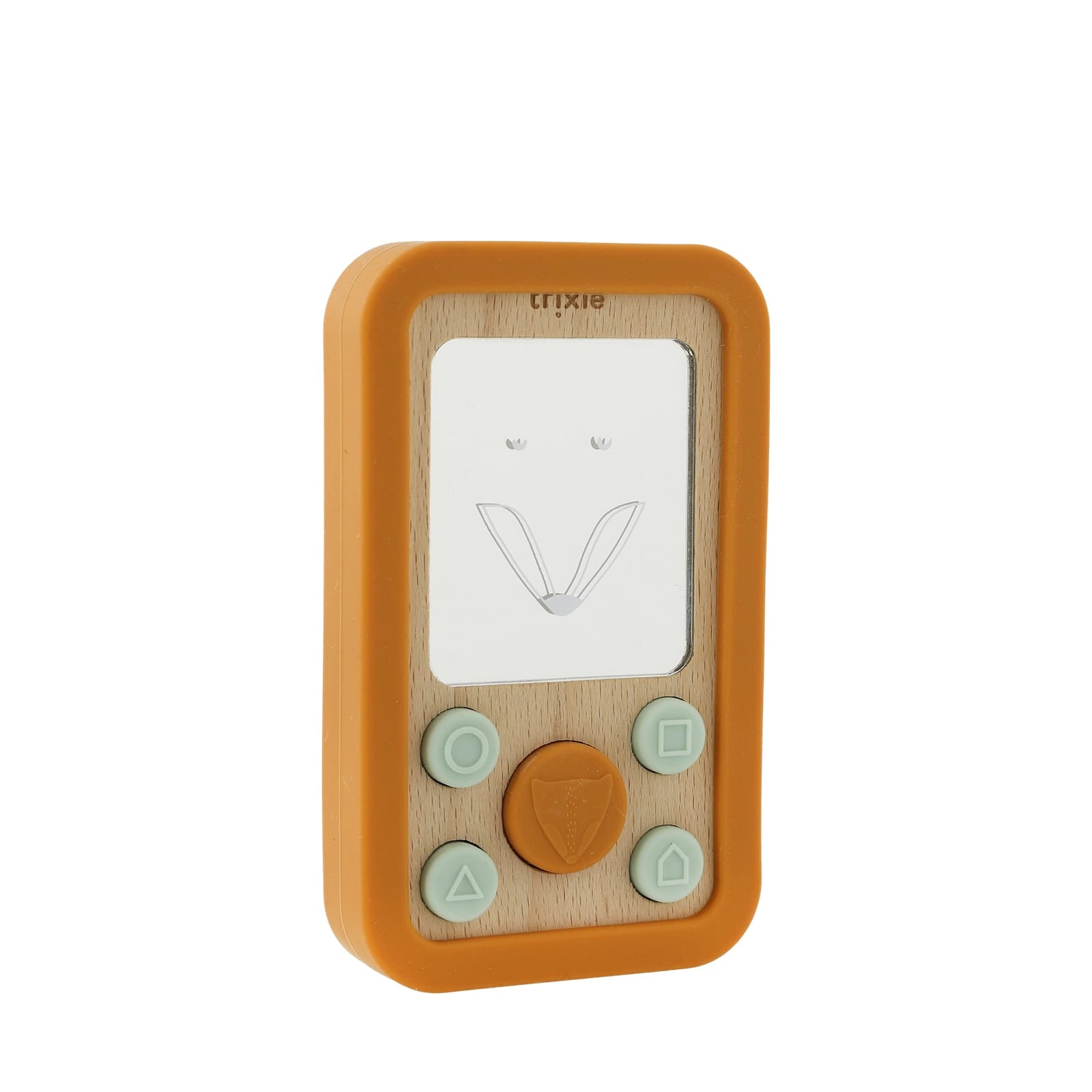 Wooden Silicone Baby Phone - Mr Fox