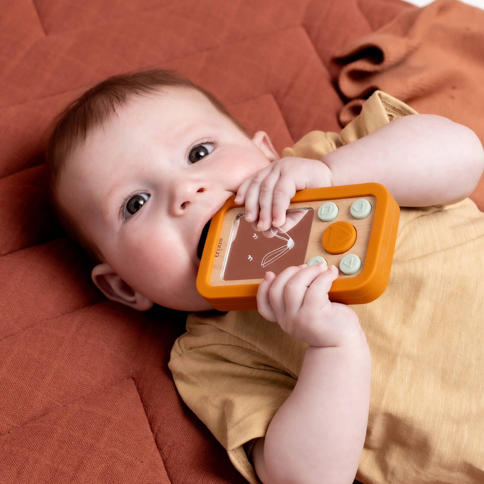 Wooden Silicone Baby Camera - Mr Fox