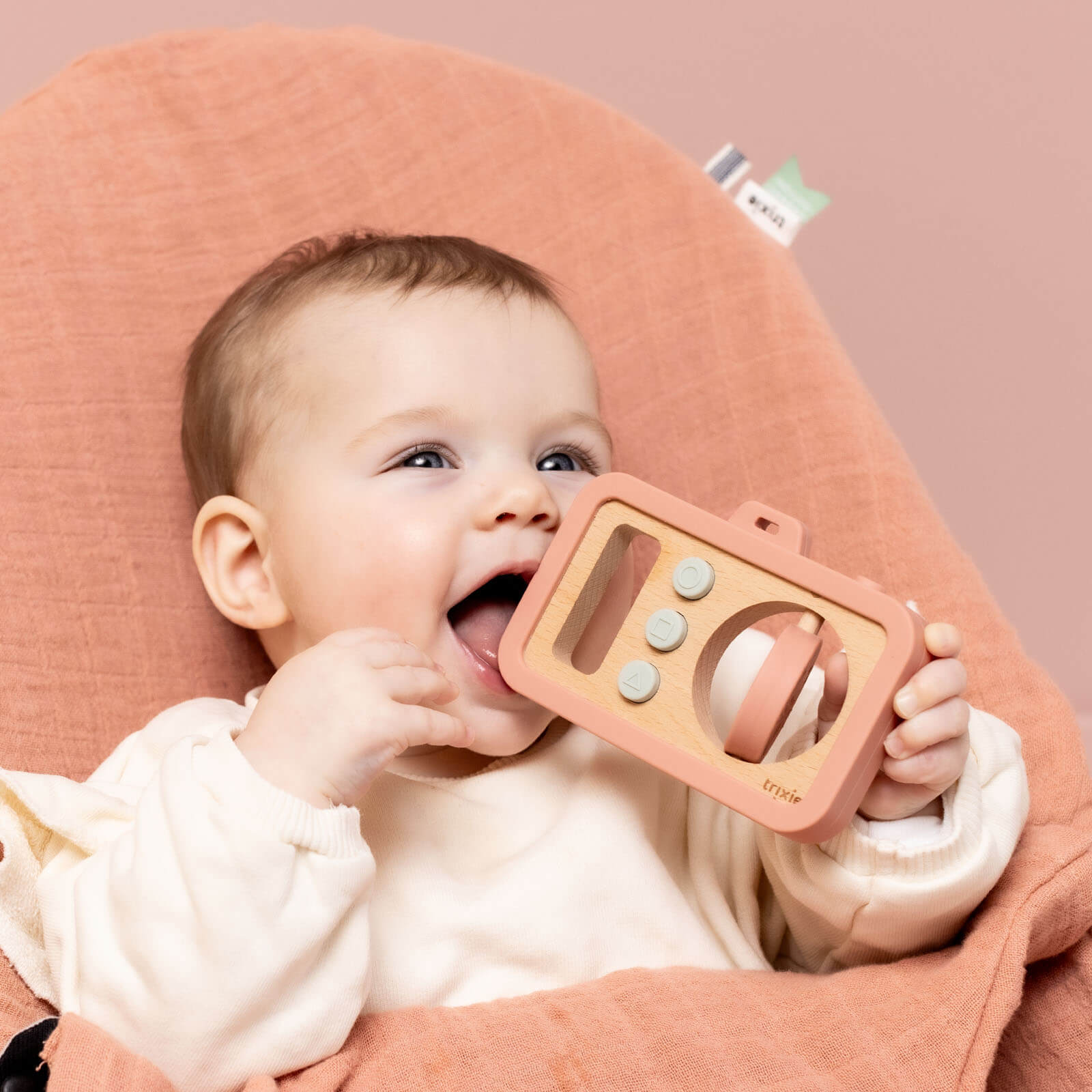 Wooden Silicone Baby Camera - Mrs Cat