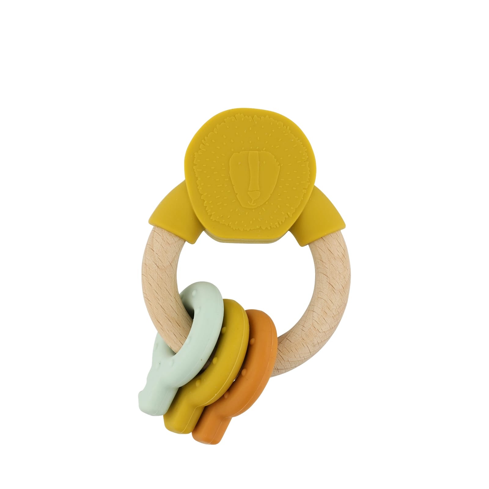 Wooden Silicone Activity Ring - Mr Lion