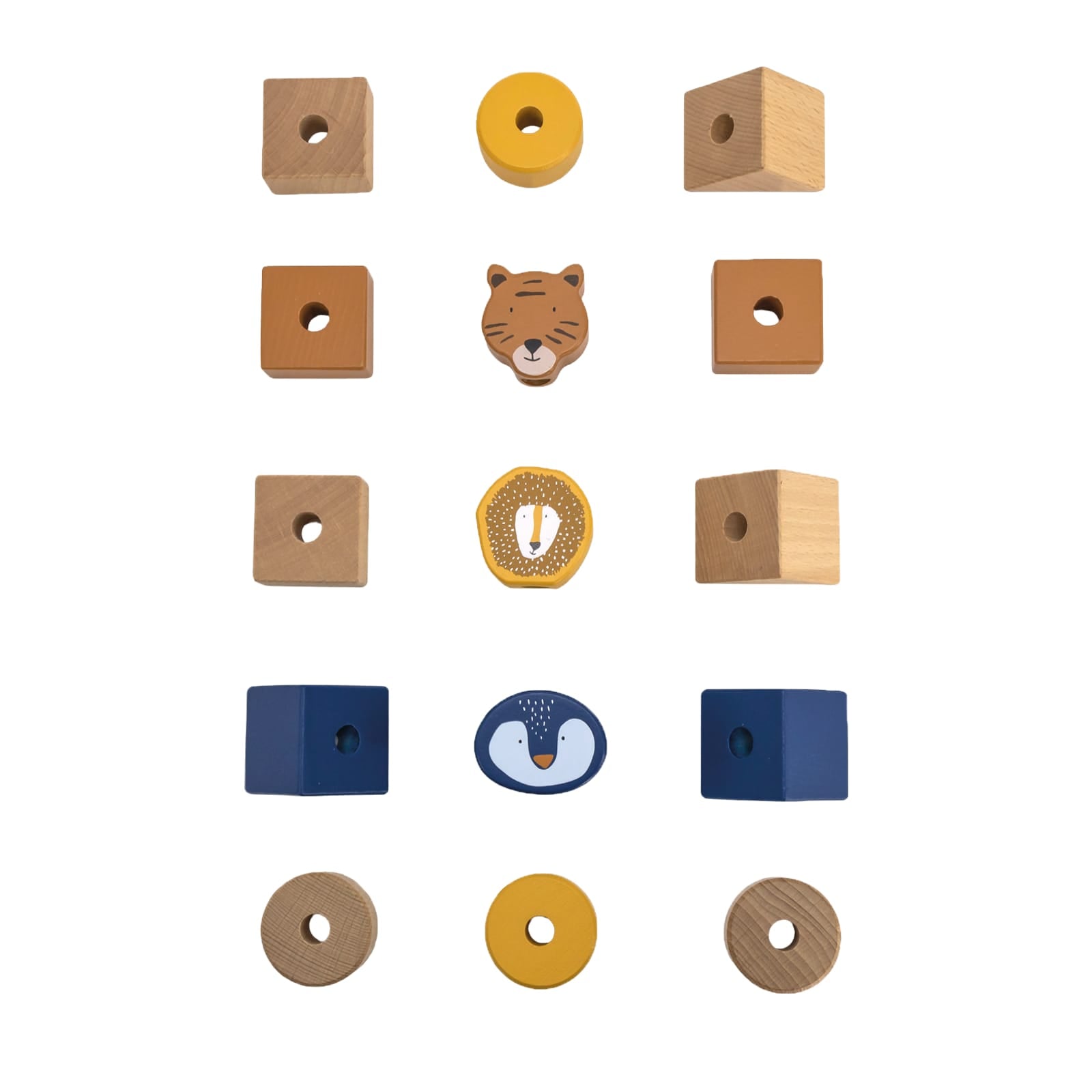 Wooden Animal Blocks Stacker