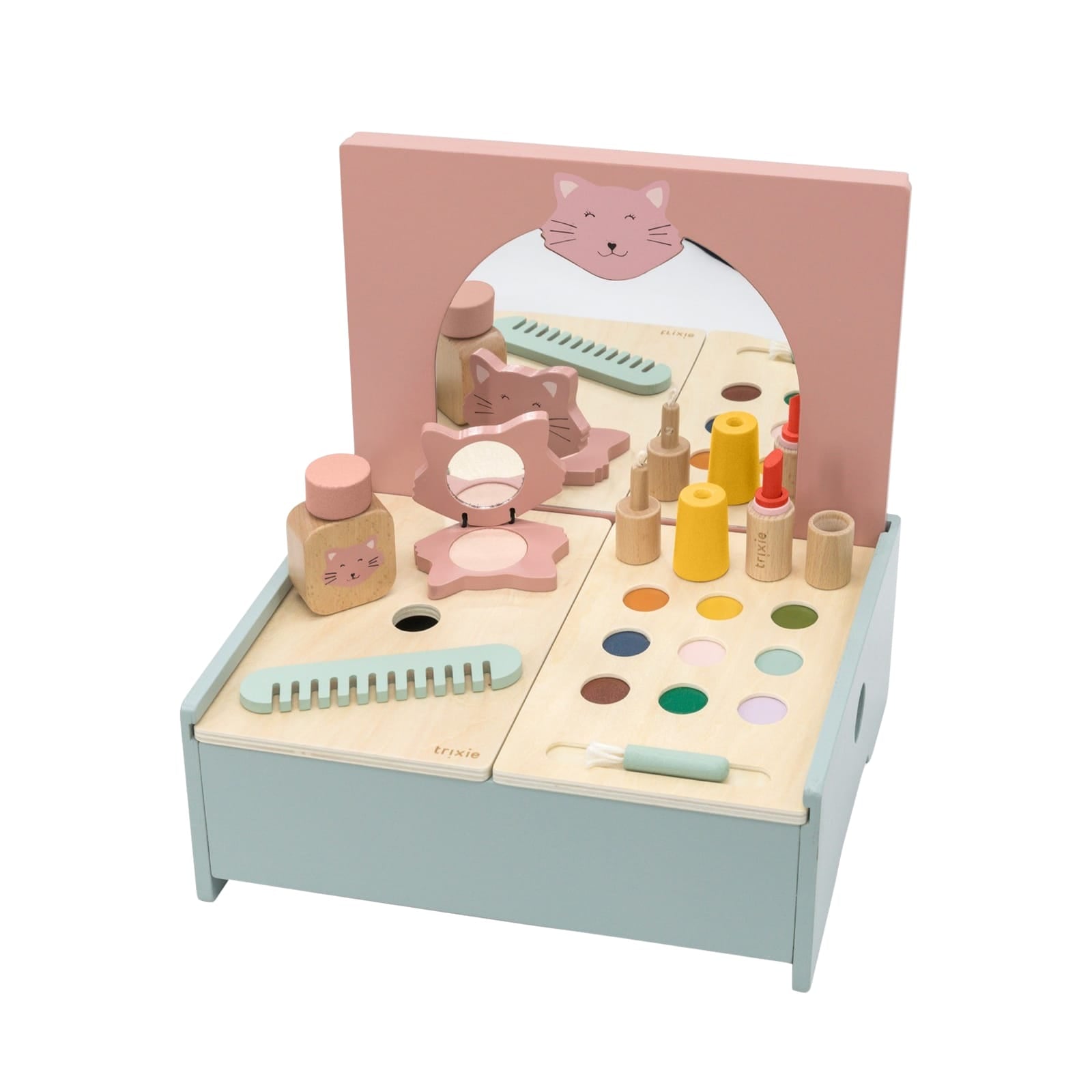 Wooden Make-Up Table and Accessories