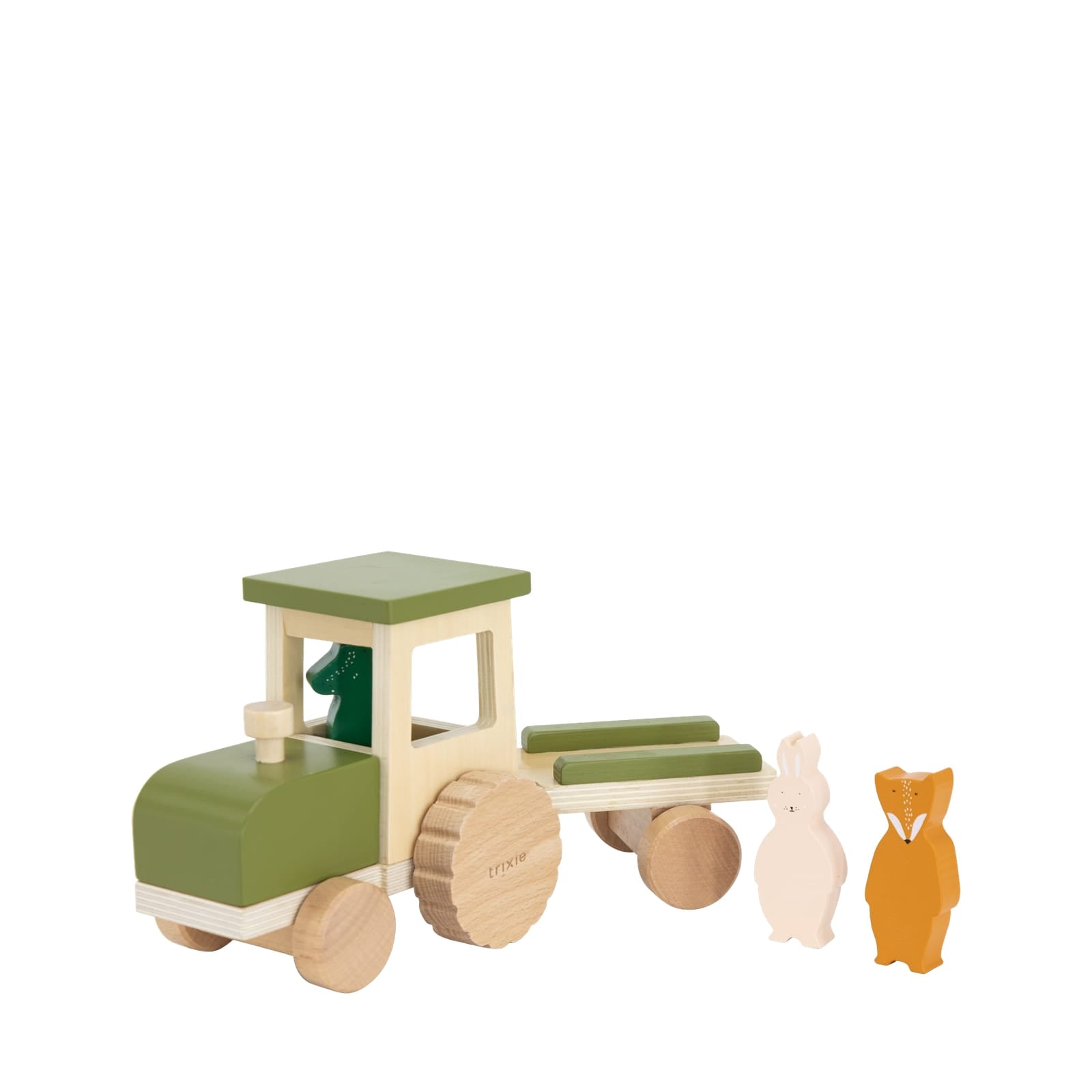 Wooden Tractor With Trailer