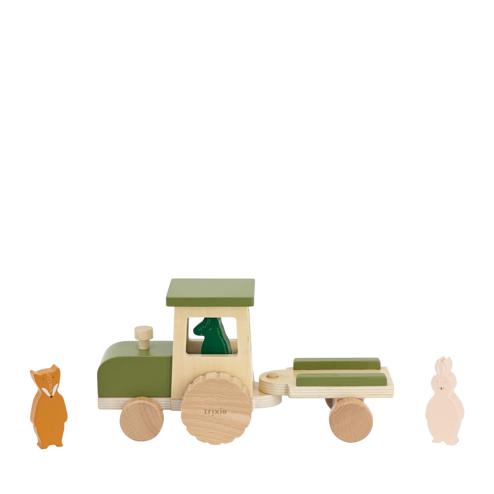 Wooden Tractor With Trailer