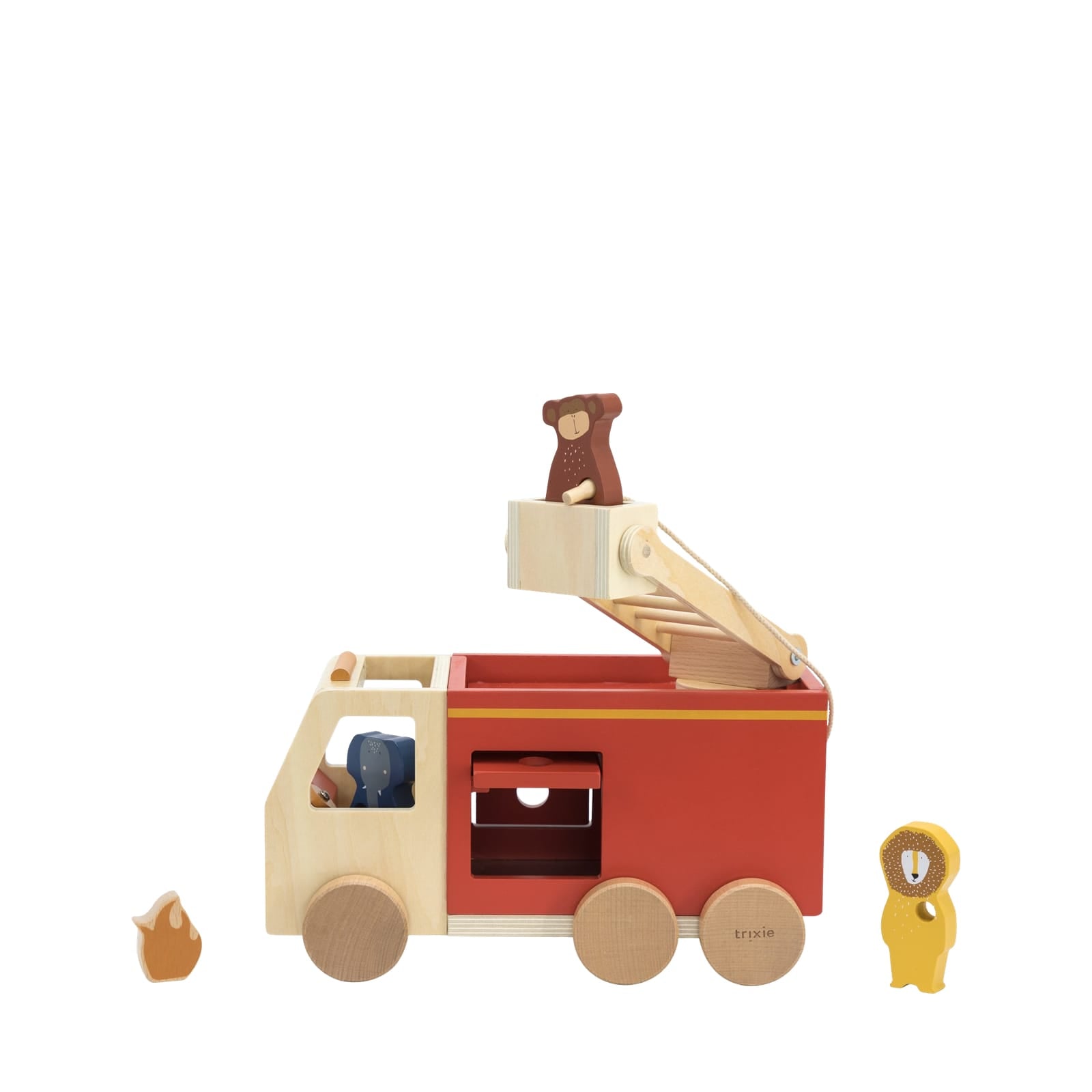 Wooden Fire Truck and Animals