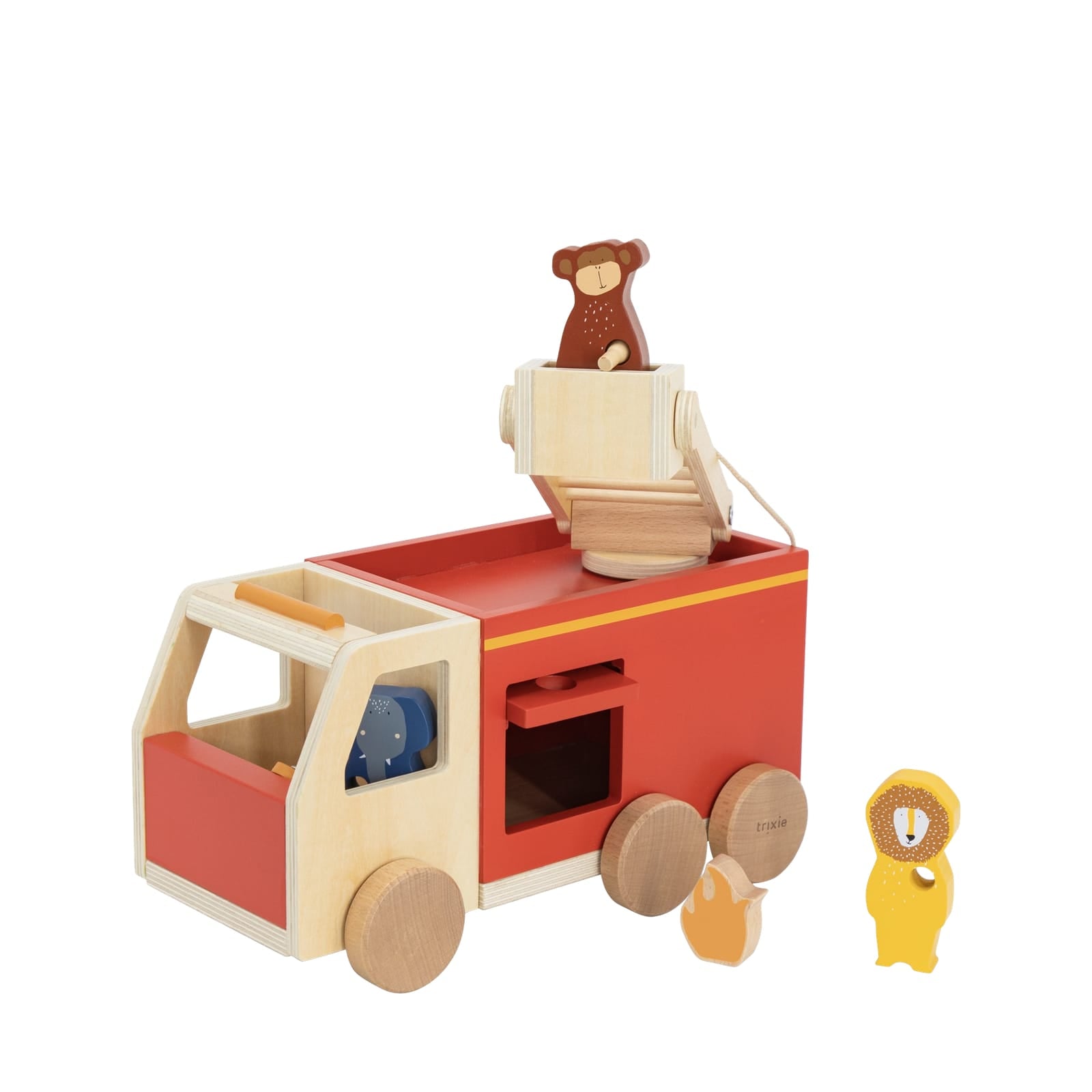 Wooden Fire Truck and Animals