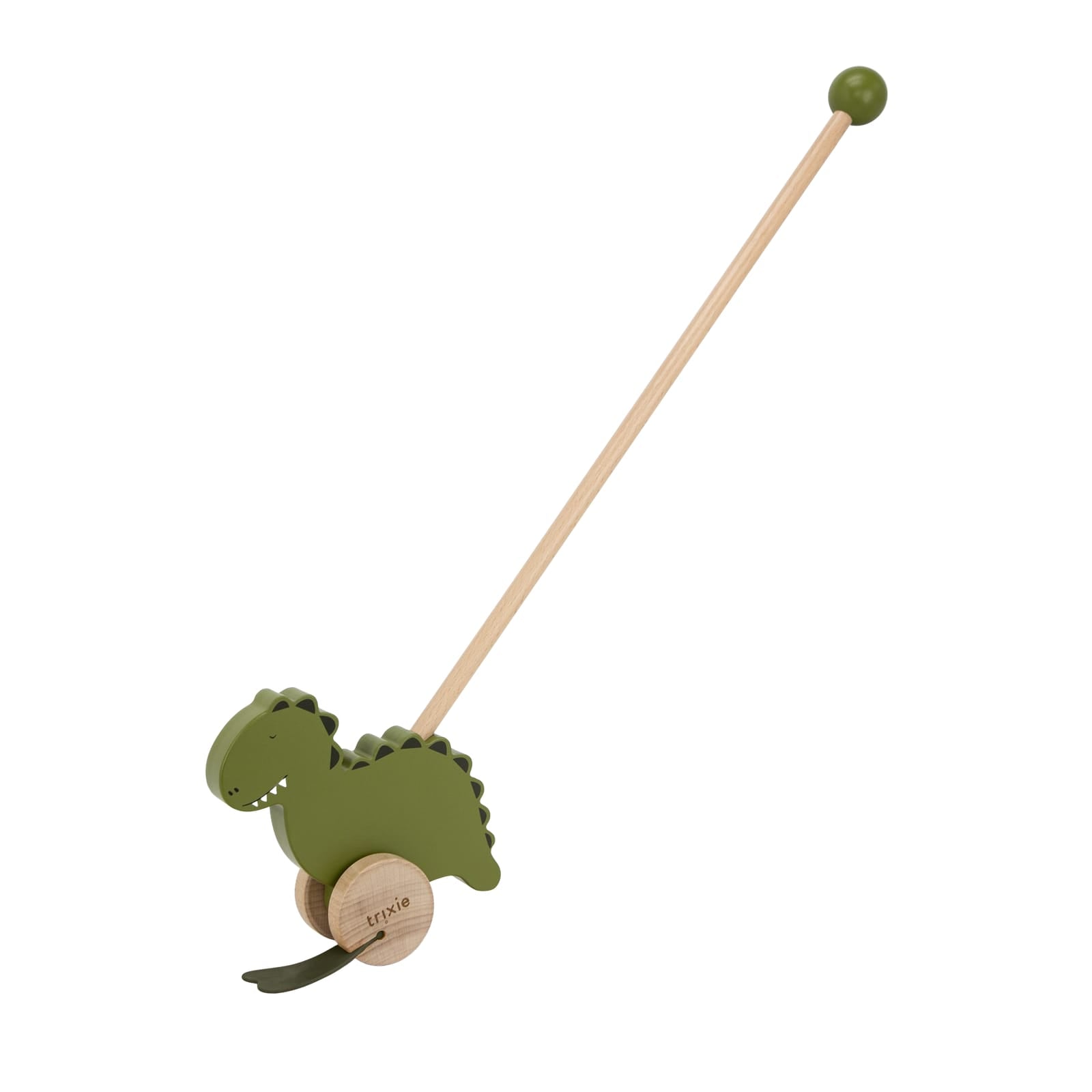 Wooden Push Along Toy - Mr Dino