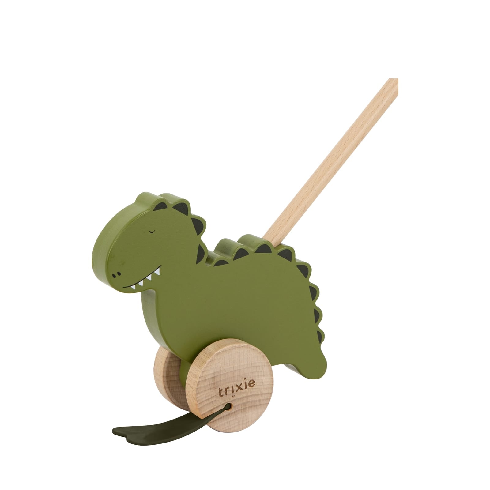 Wooden Push Along Toy - Mr Dino