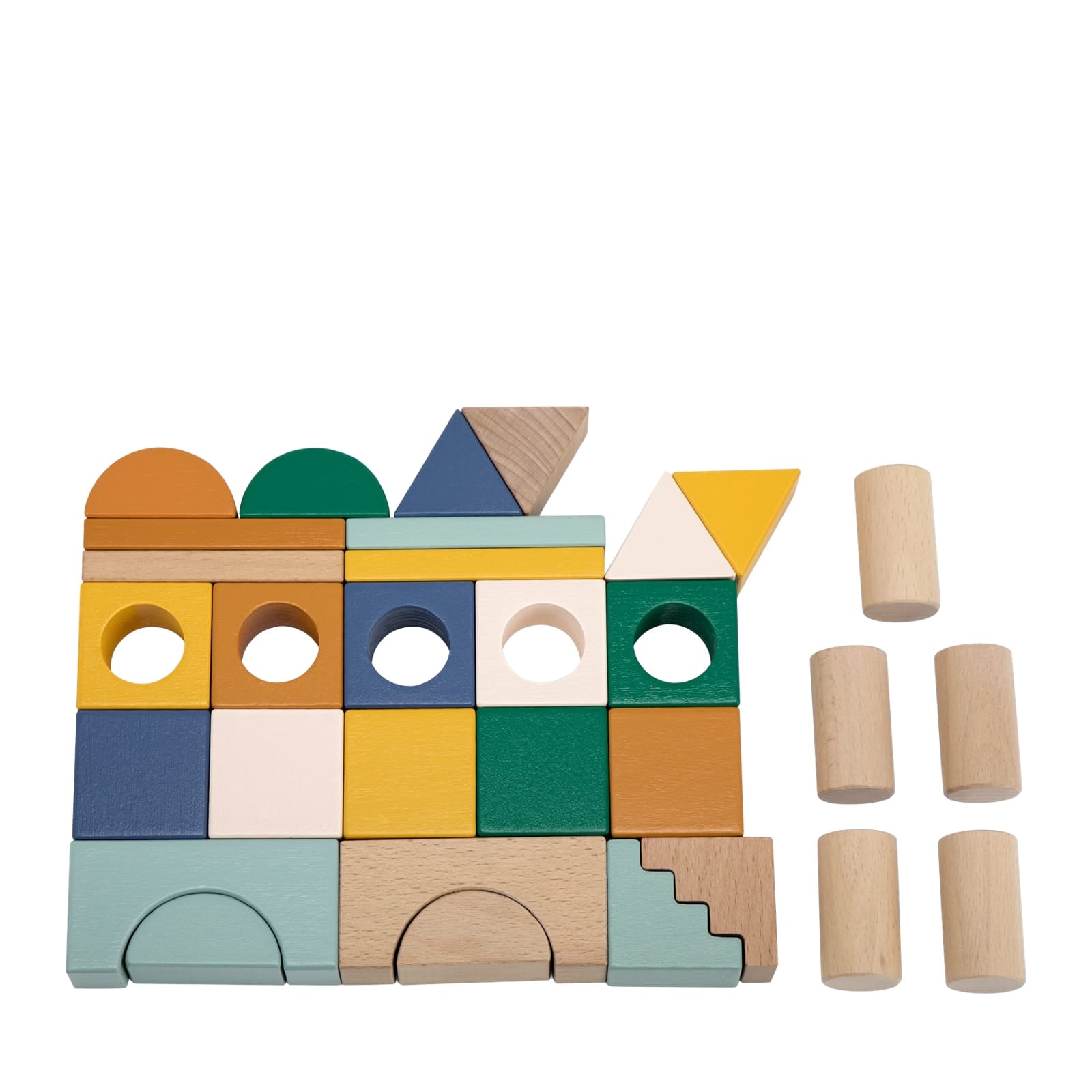 Wooden Stacking Block City - 31 Pieces