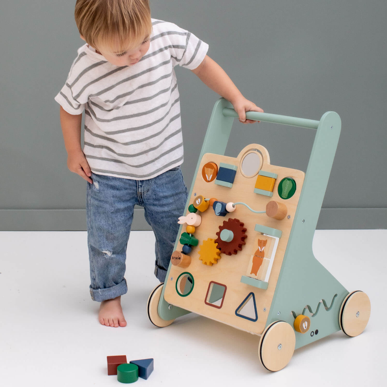 Wooden Animal Activity Baby Walker