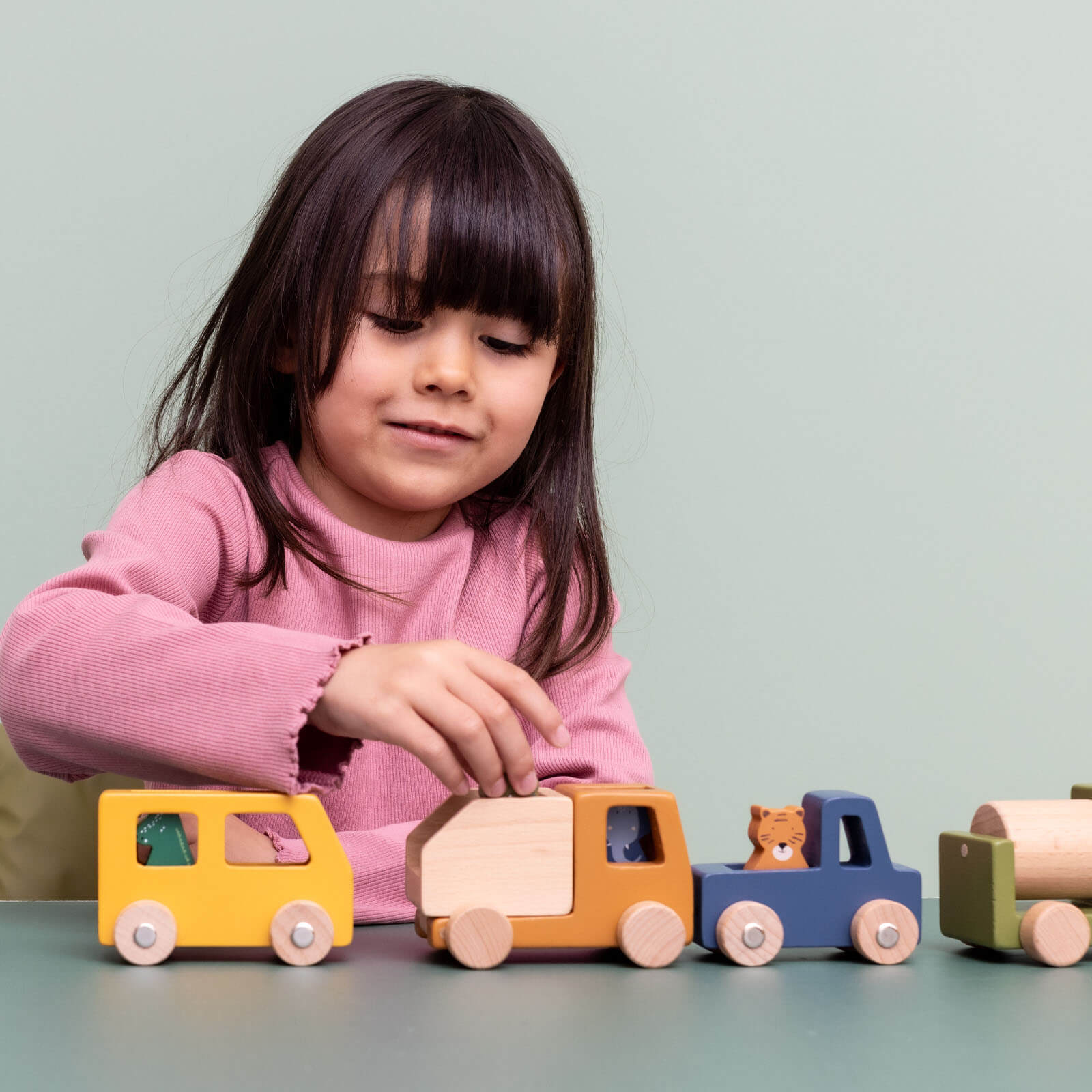 Wooden Animal Car Set