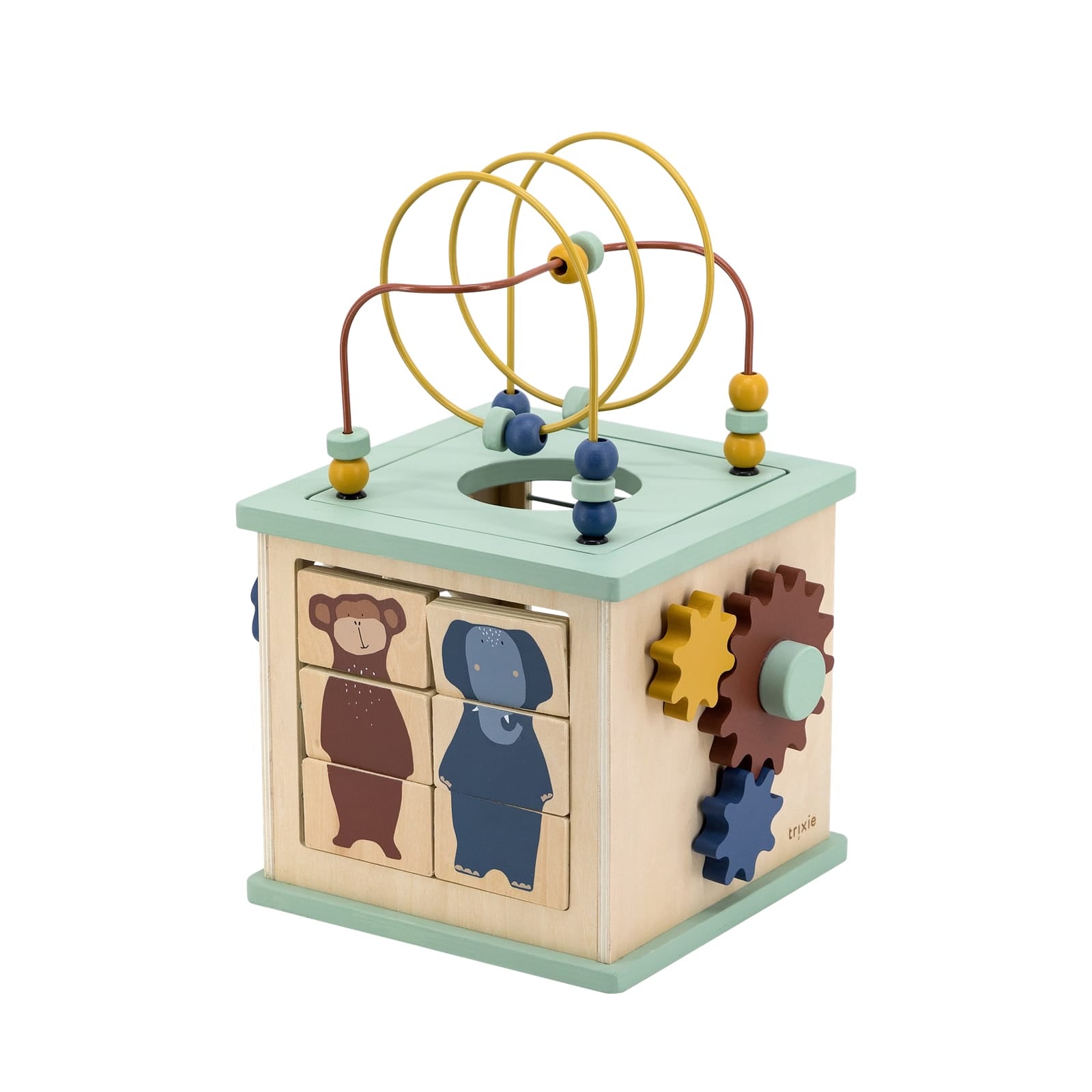 Wooden 5-In-1 Activity Cube