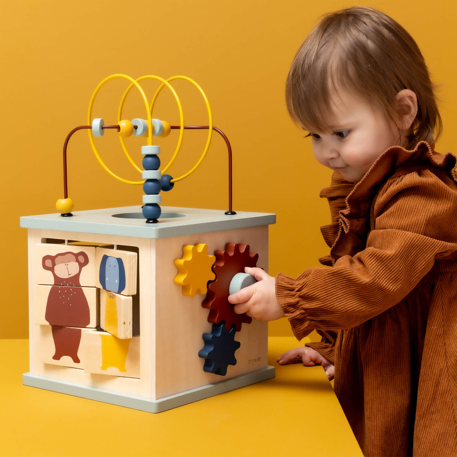 Wooden 5-In-1 Activity Cube