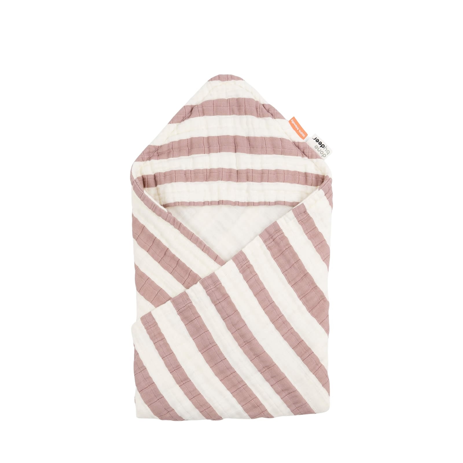 Hooded Towel - Stripes Powder