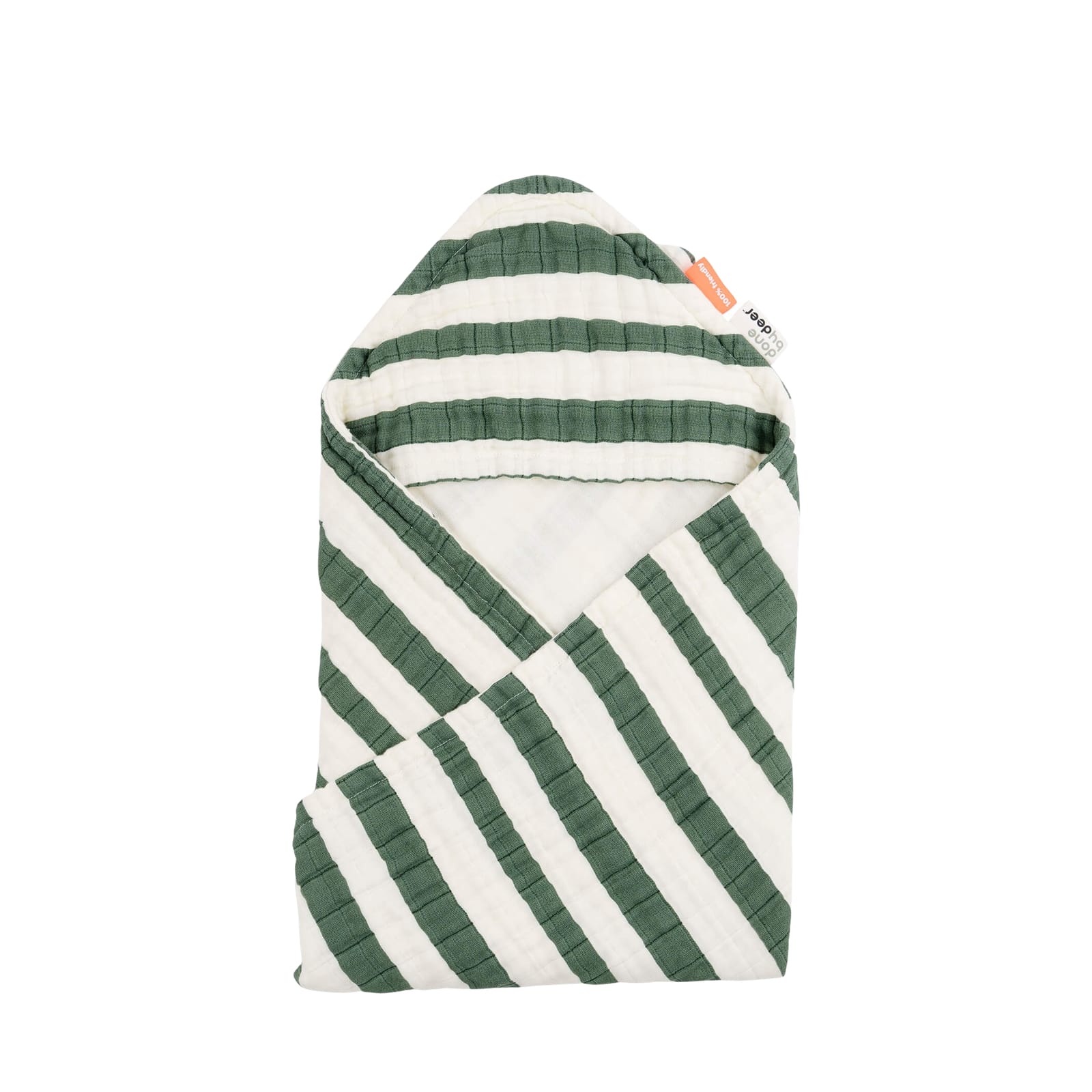 Hooded Towel - Stripes Green