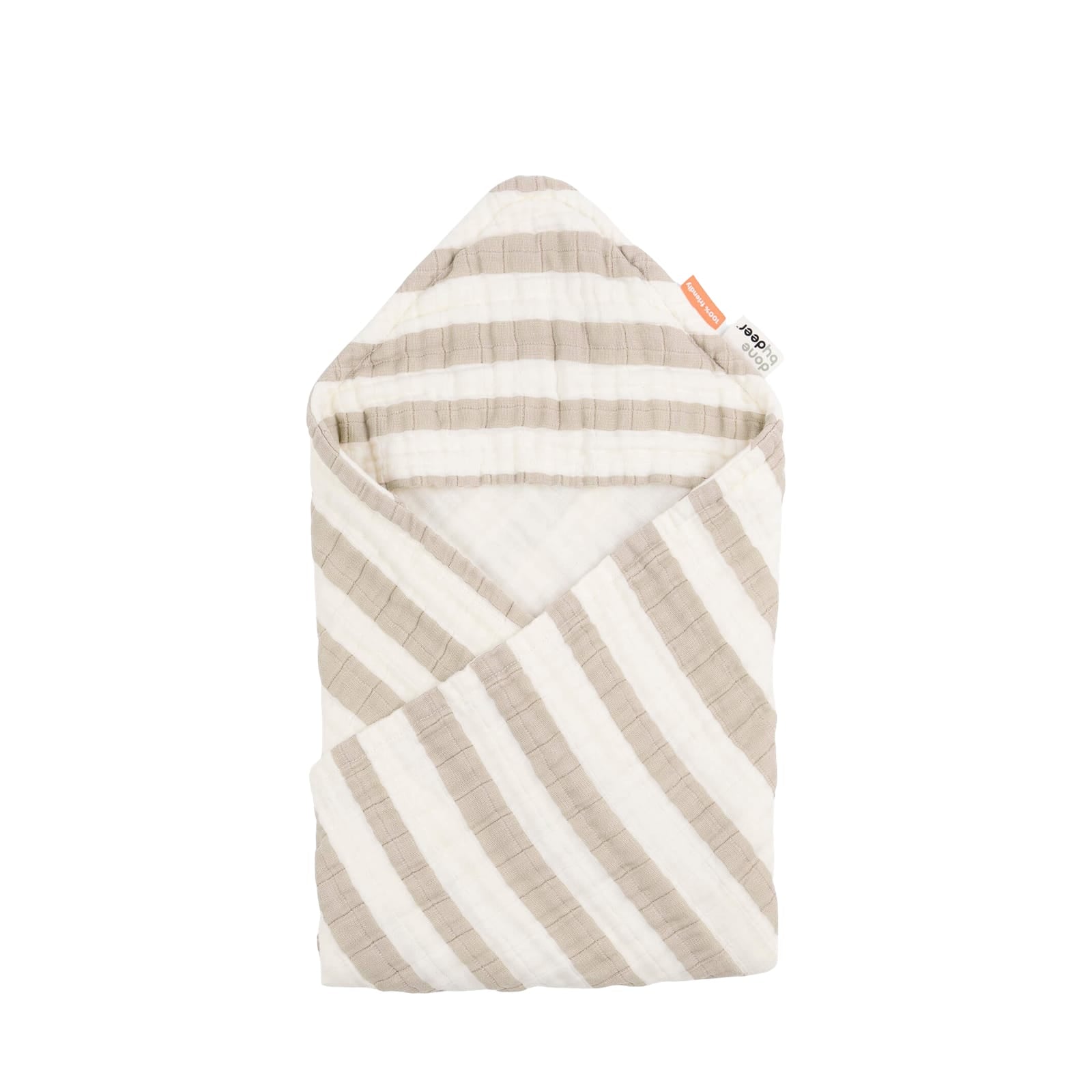 Hooded Towel - Stripes Sand