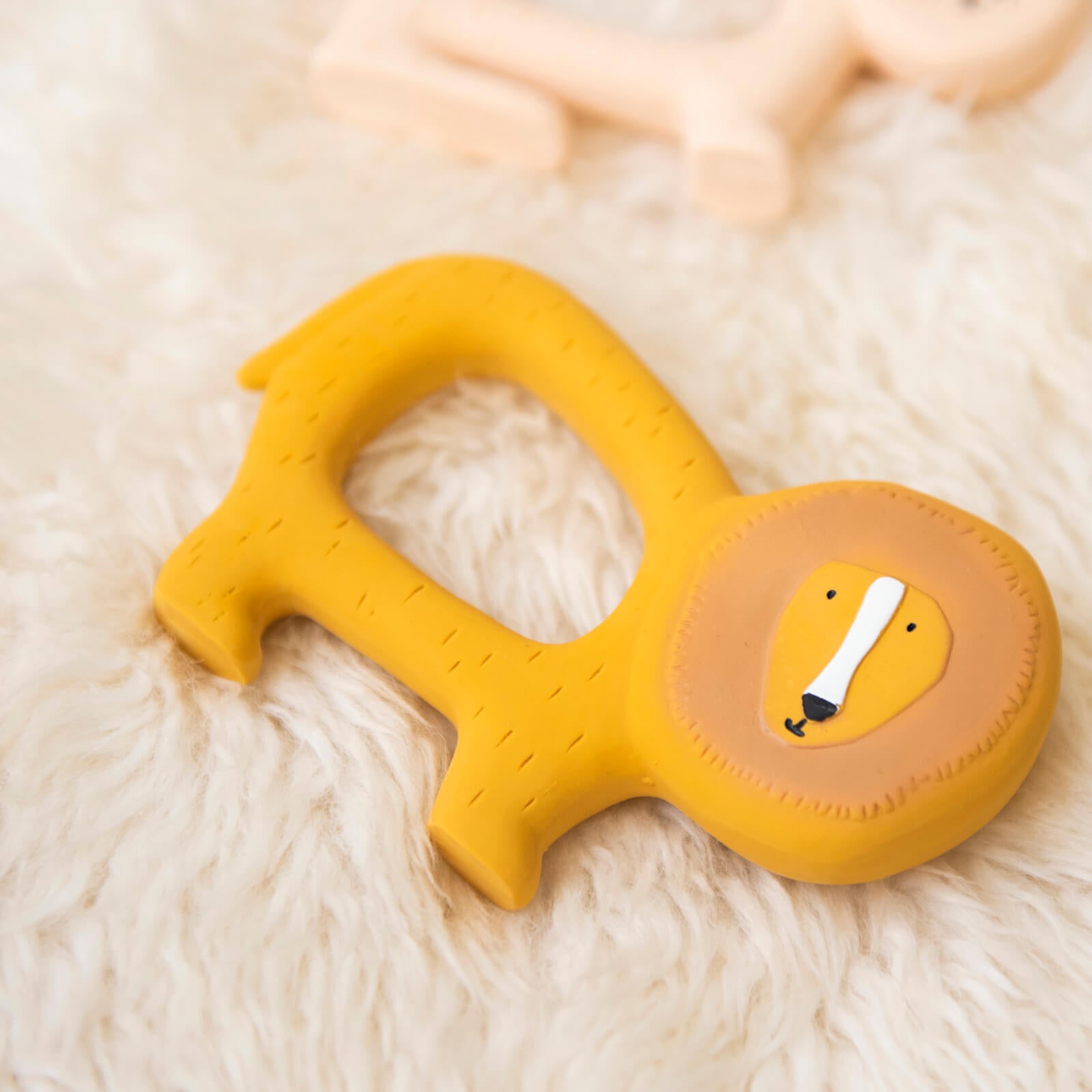 Natural Rubber Grasping Toy - Mr Lion