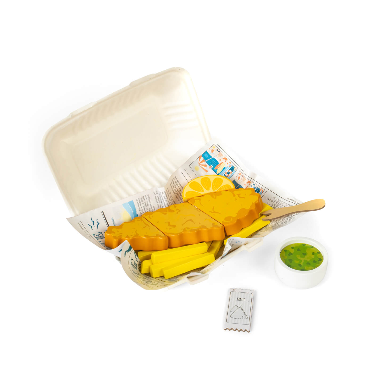 Fish and Chips Food Set