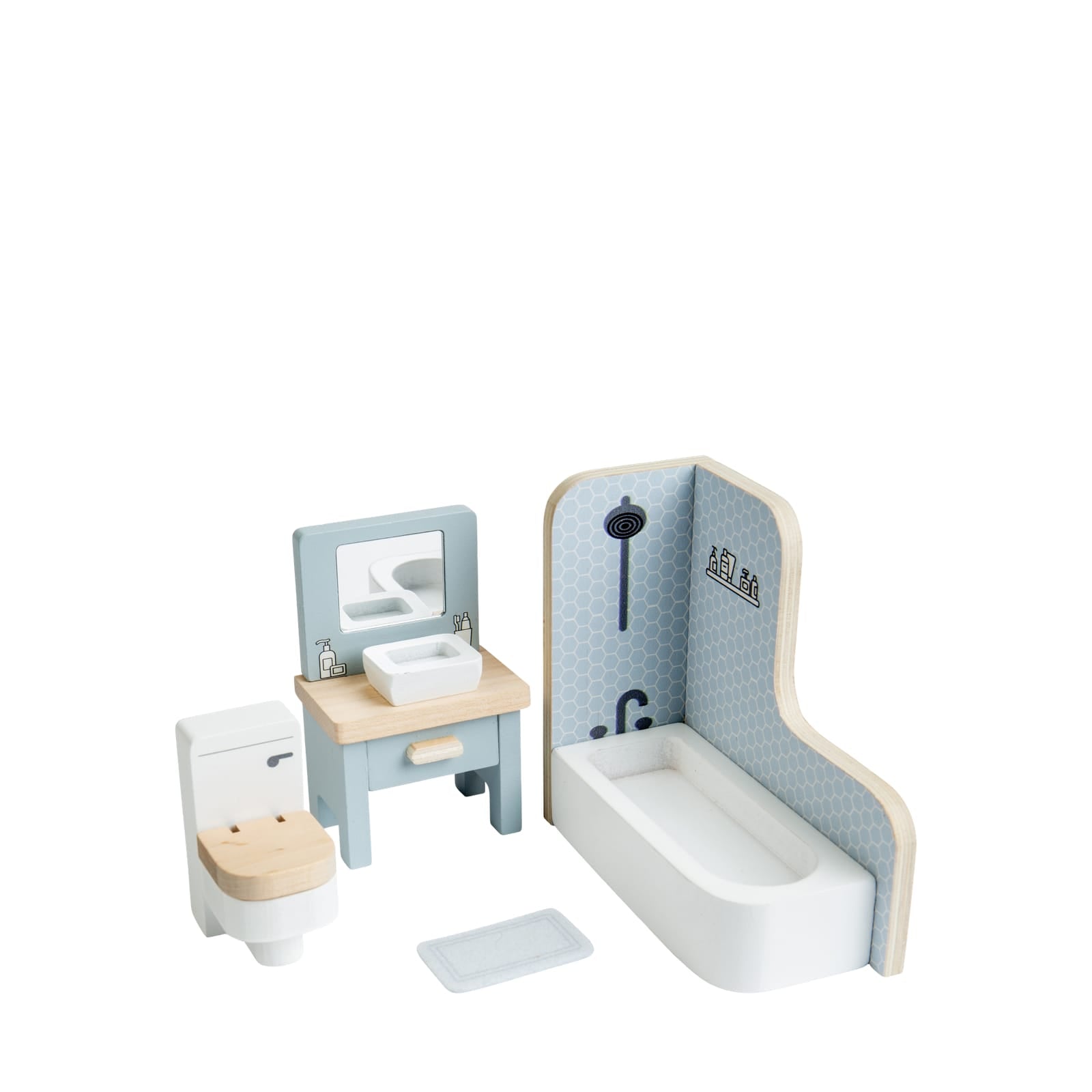 Doll House Bathroom Set