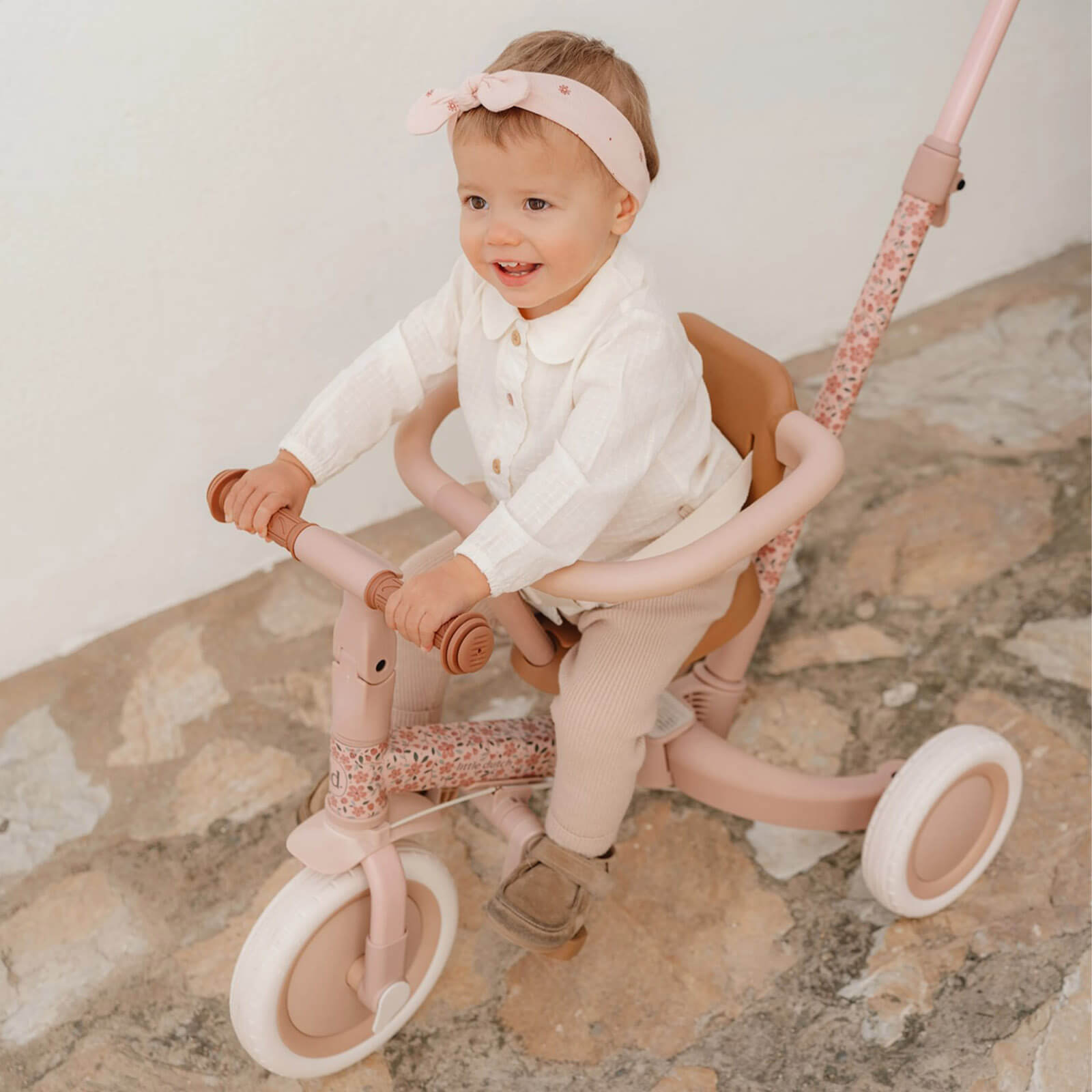 4 In 1 Trike - Pink Flowers