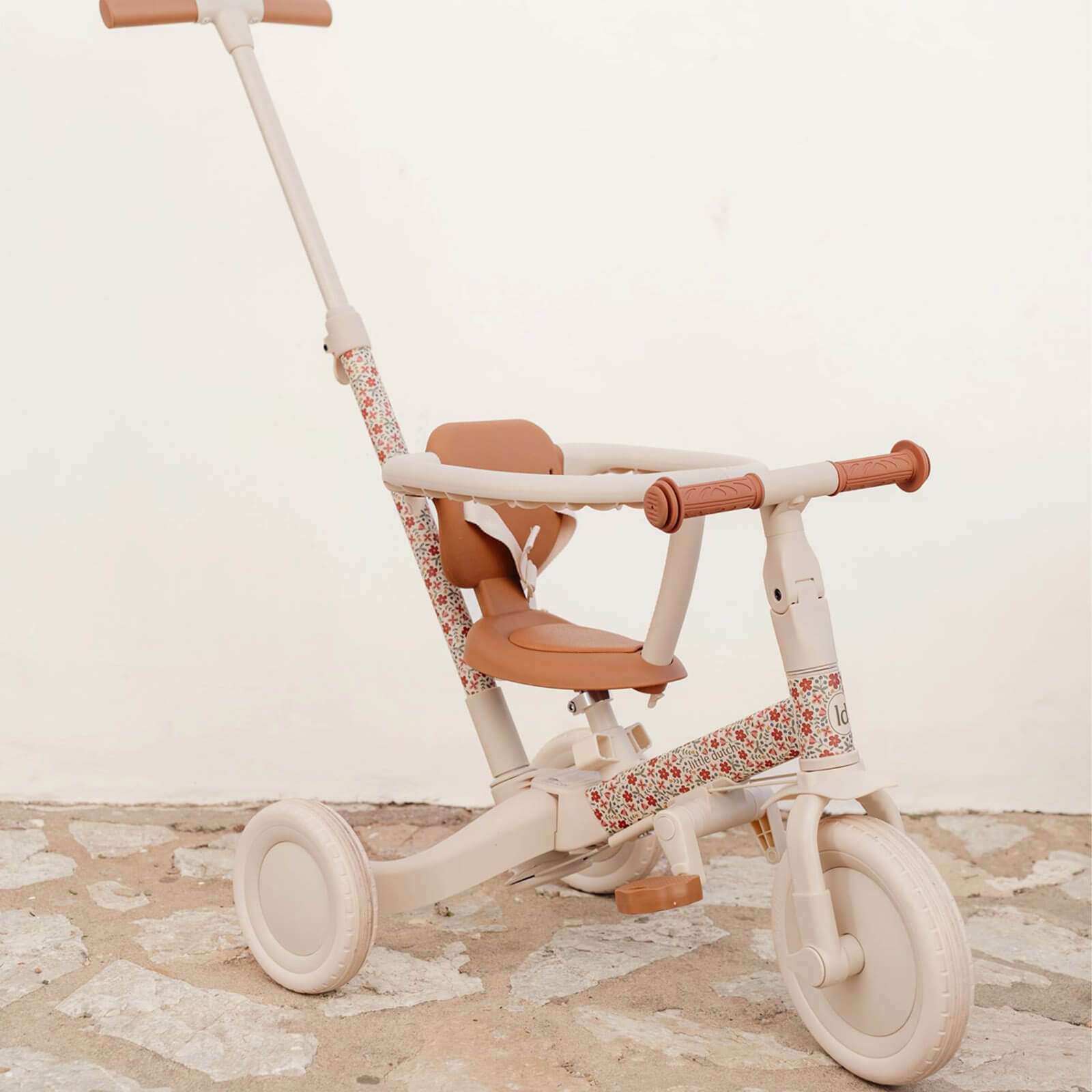 4 In 1 Trike - Off White Flowers