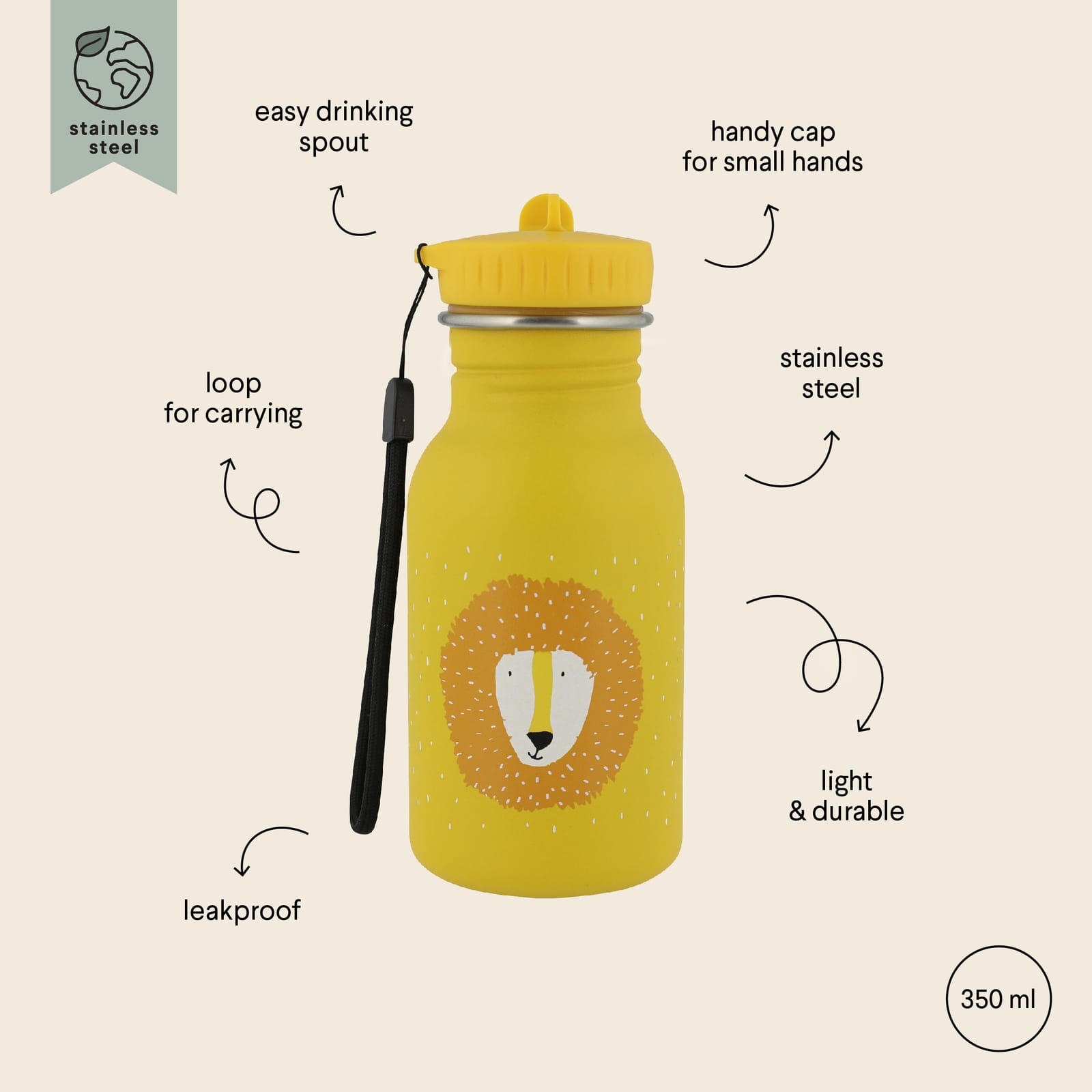 Water Bottle 350ml - Mr Lion