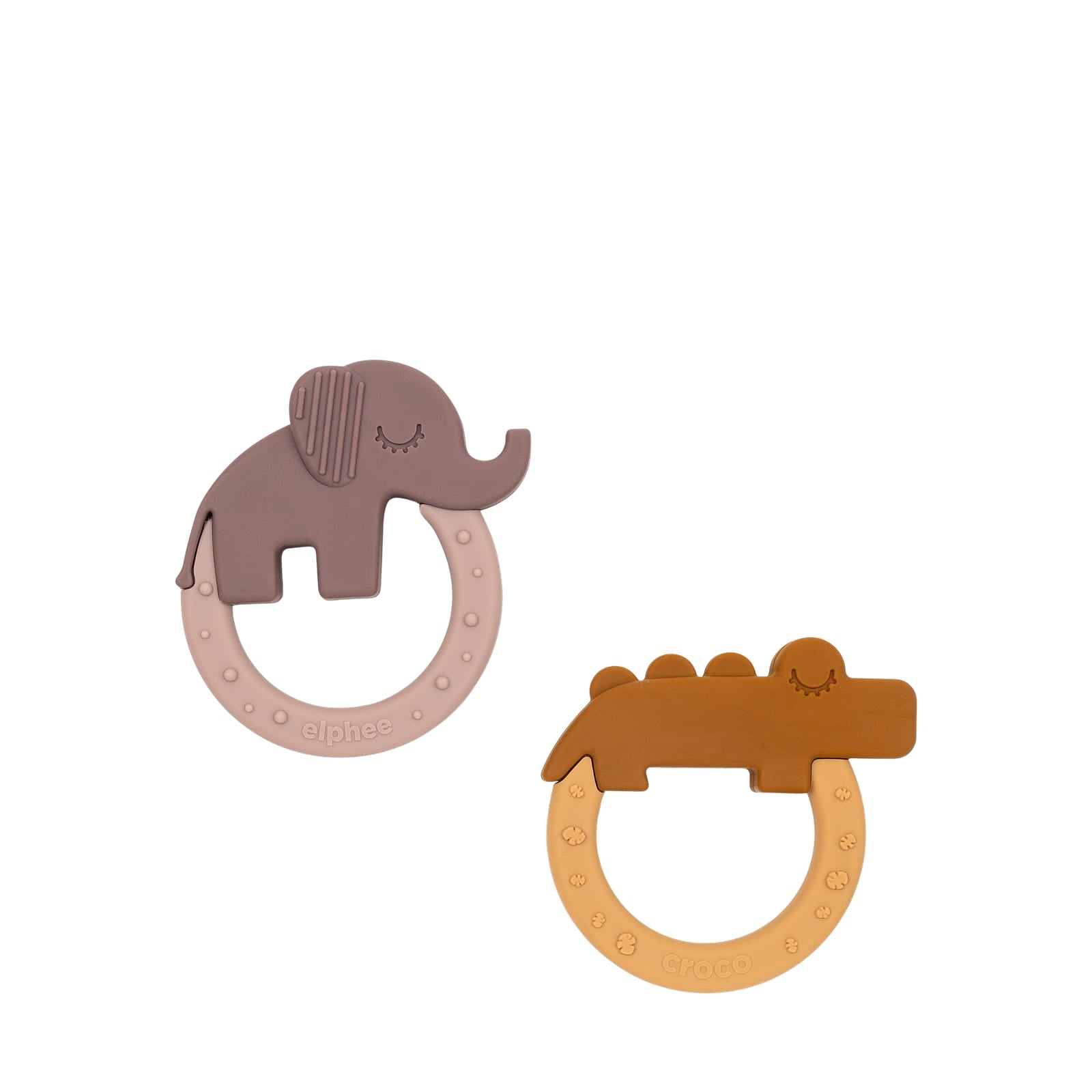 Teether 2 Pack - Deer Friends Mustard-Powder