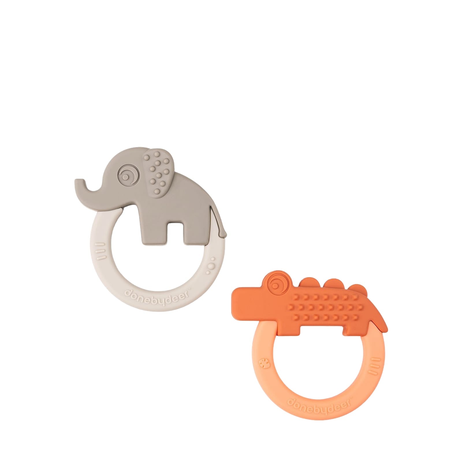 Teether 2 Pack - Deer Friends Papaya-Sand