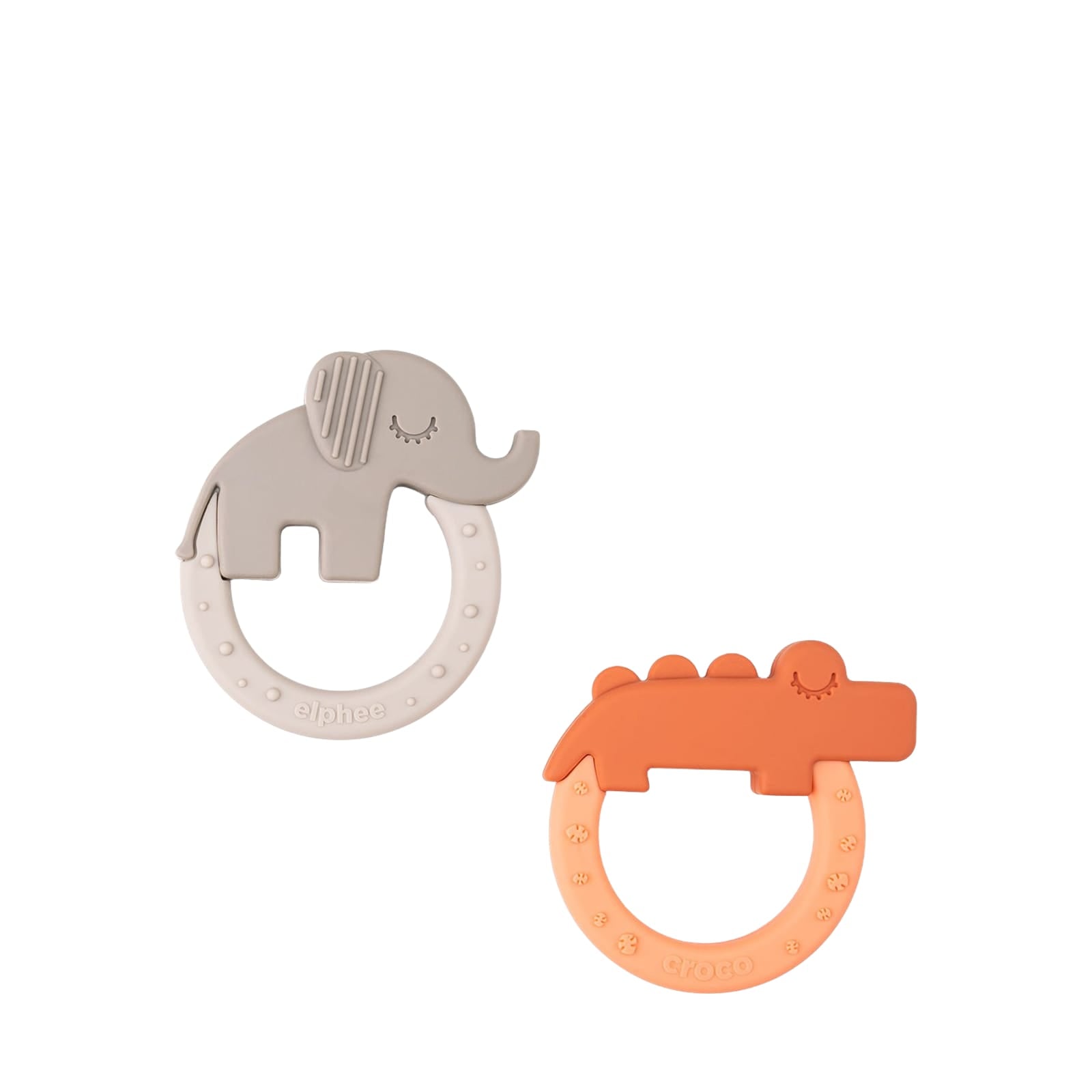 Teether 2 Pack - Deer Friends Papaya-Sand