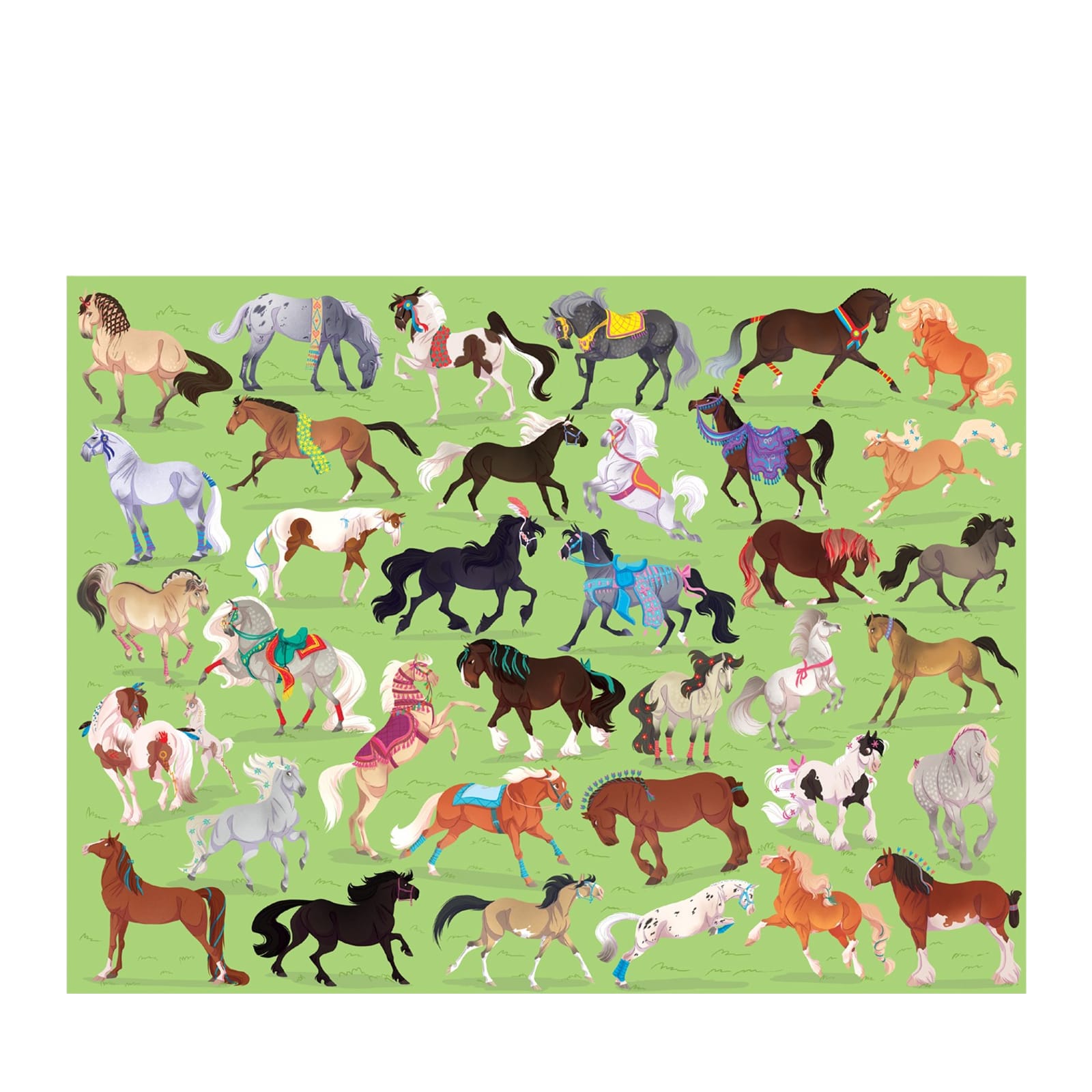 36 Horses - 100 Piece Puzzle