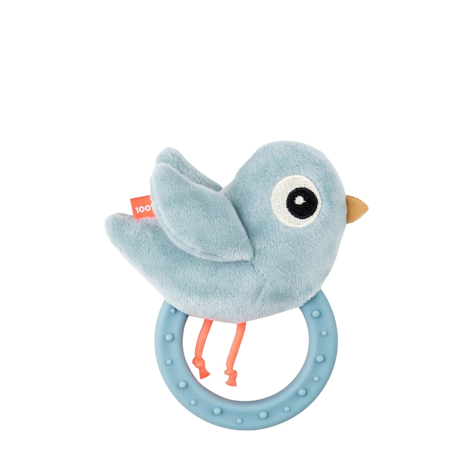 Sensory Rattle with Teether - Birdee Blue