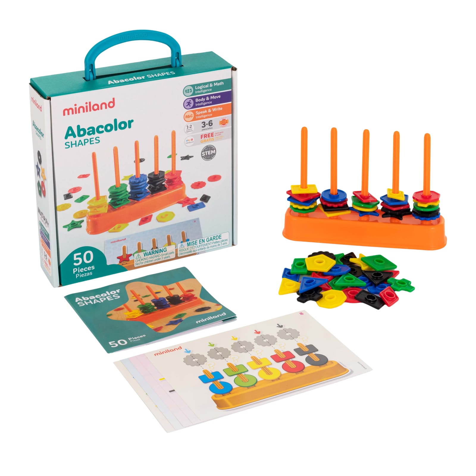 Learn To Count - Abacolour Shapes - 50 Pieces