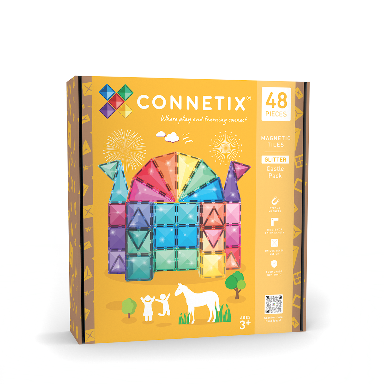 Magnetic Tiles Castle Glitter Pack - 48 Pieces