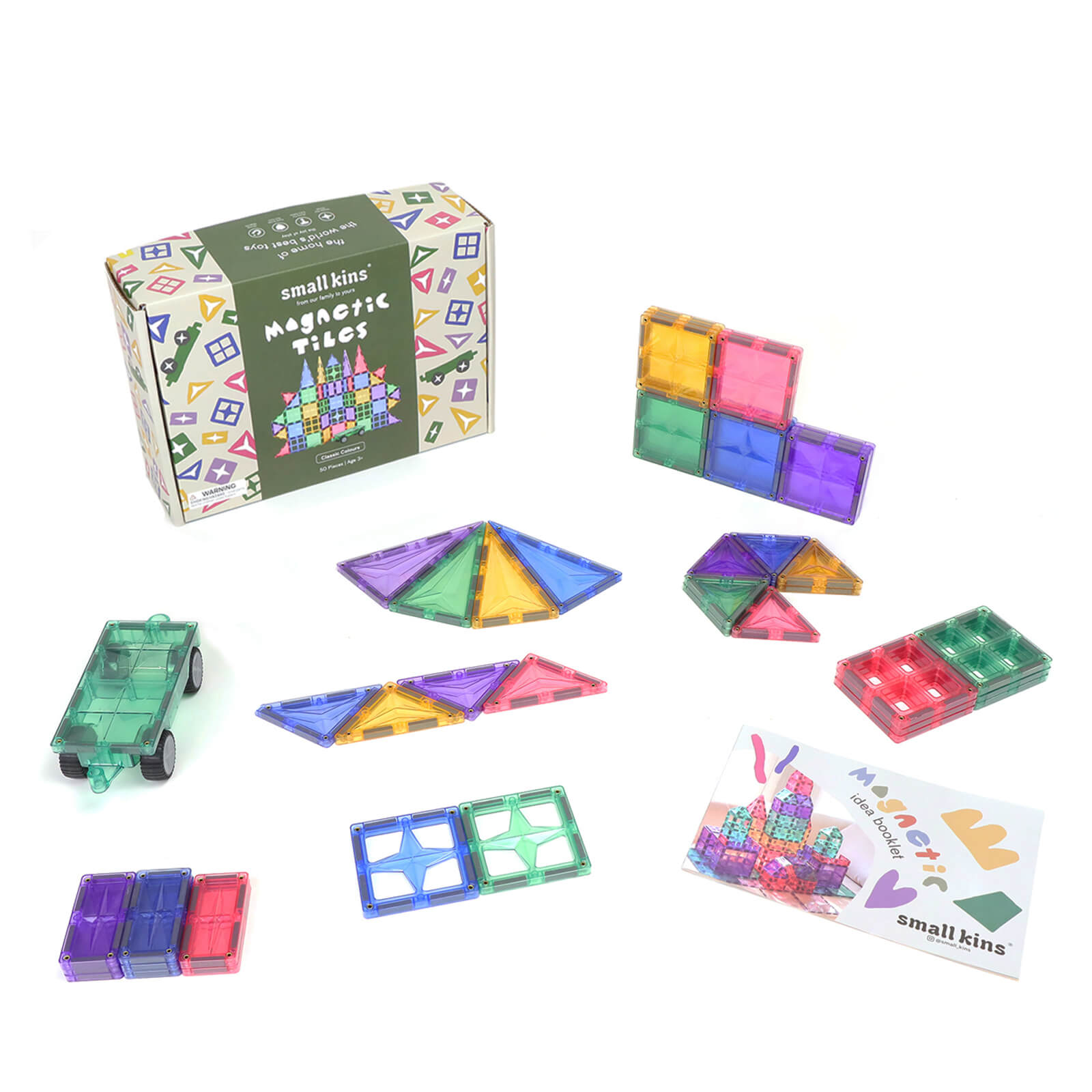 Magnetic Tiles - Classic Colours 50 Pieces