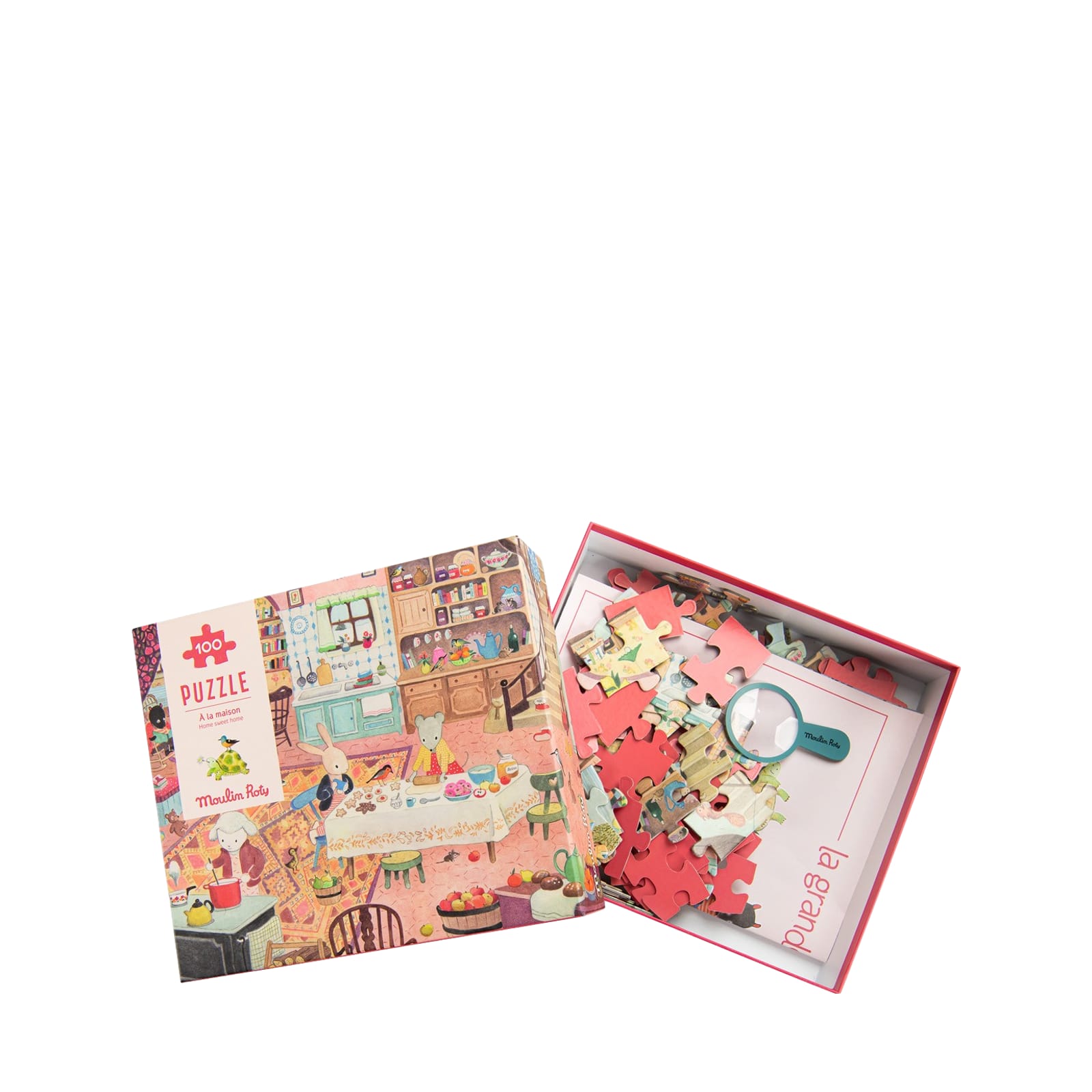 100 Piece Puzzle - Animal Family At Home