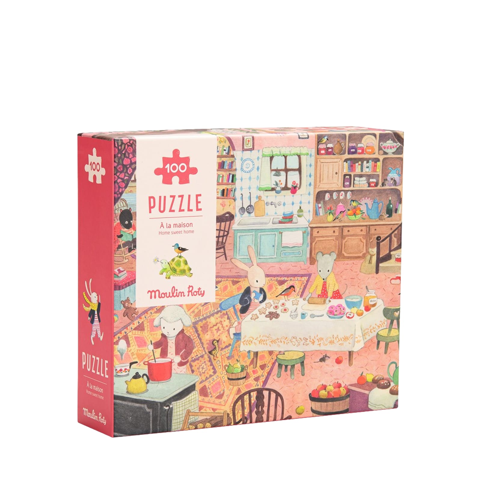 100 Piece Puzzle - Animal Family At Home