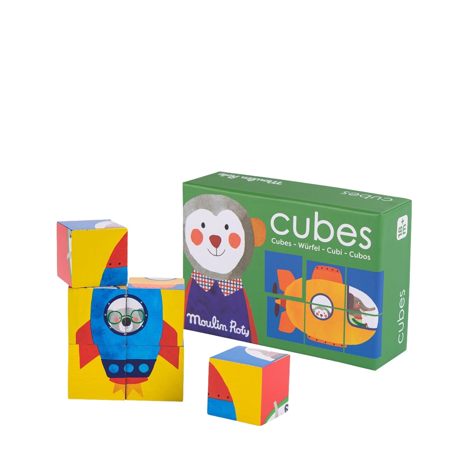 Stacking Puzzle Cubes - Vehicles