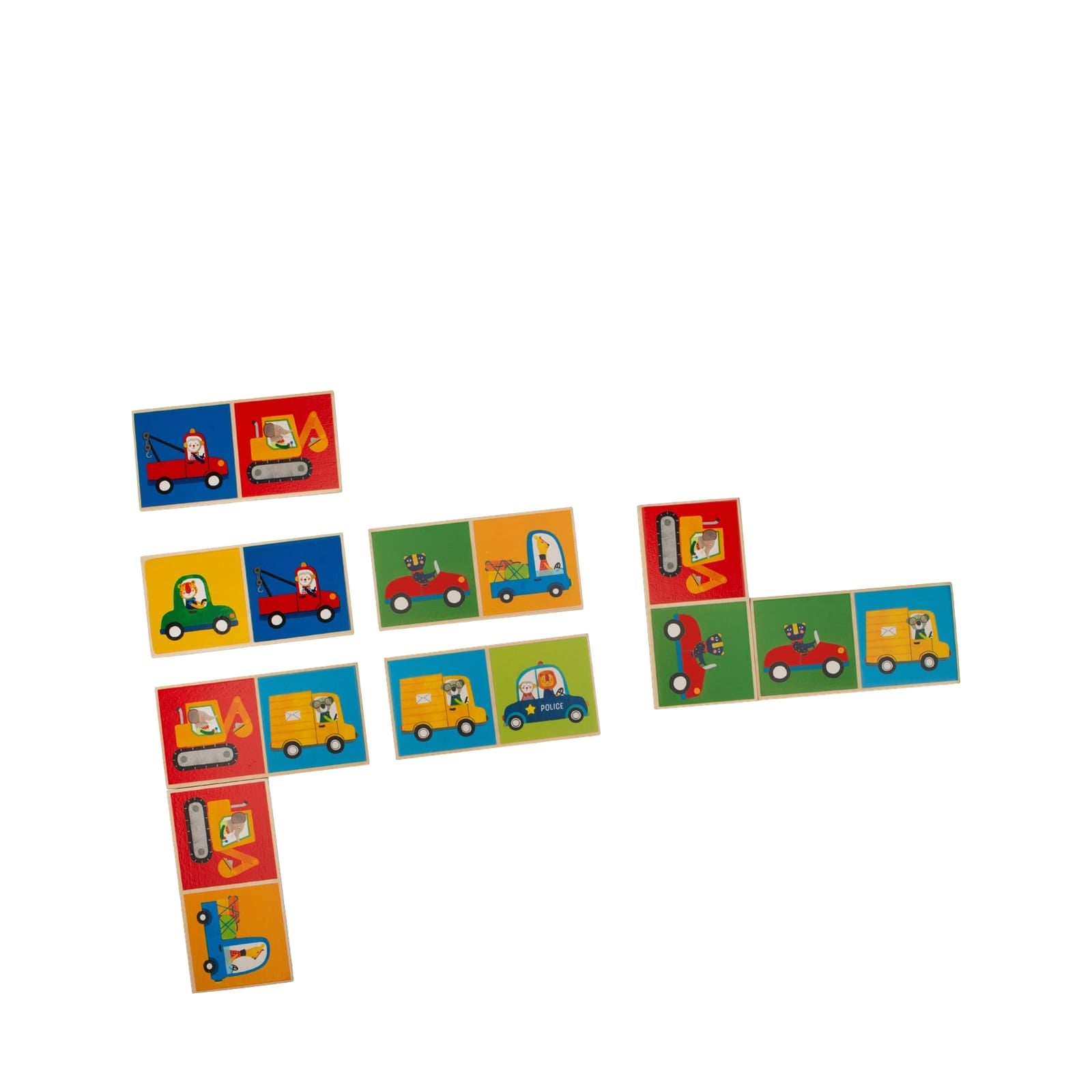 Wooden Dominoes - Vehicles