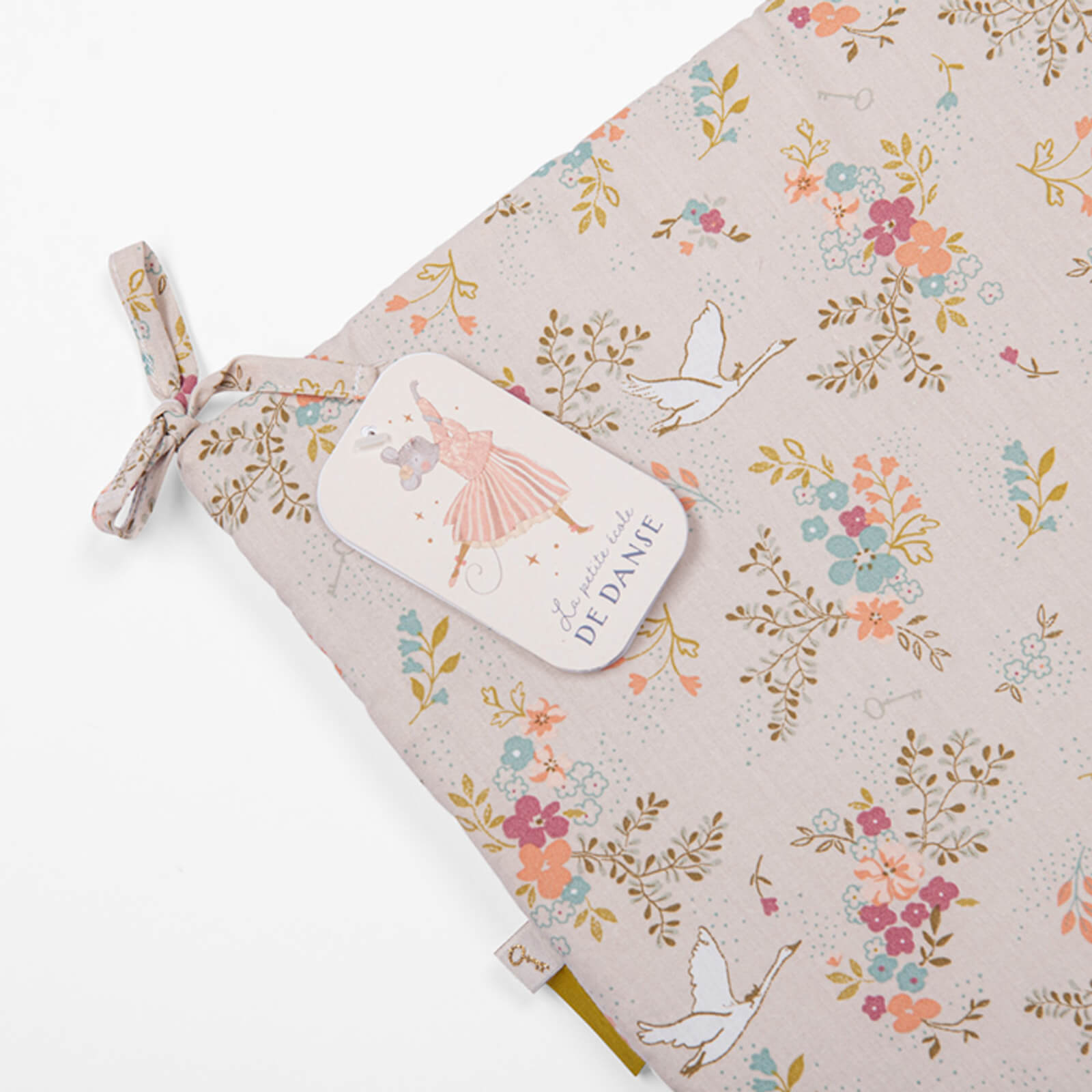 Cot Bumper - Floral Stork