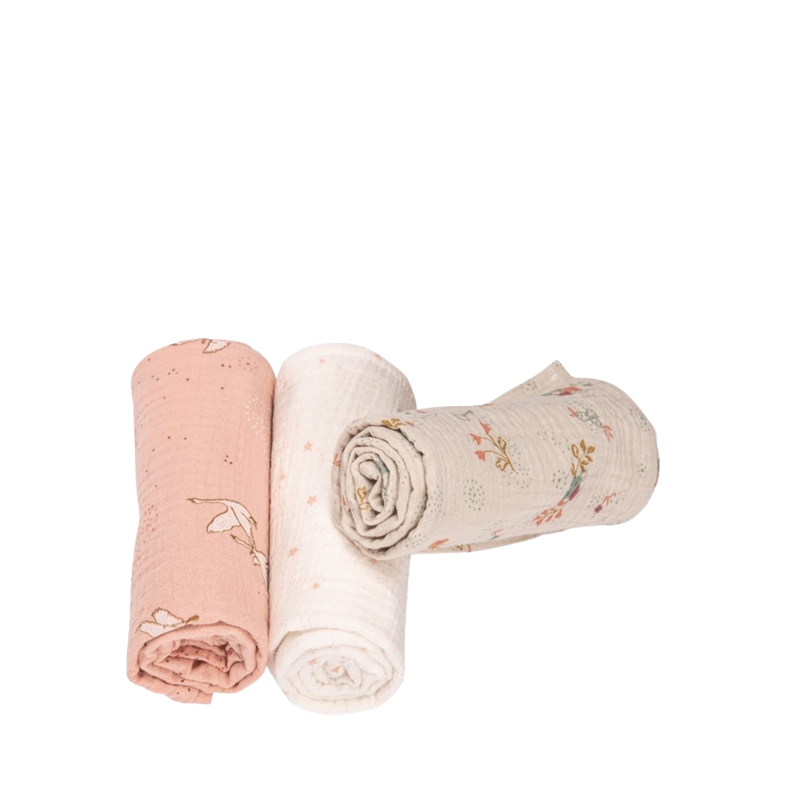Muslin Squares 3 Pack - Floral Stork