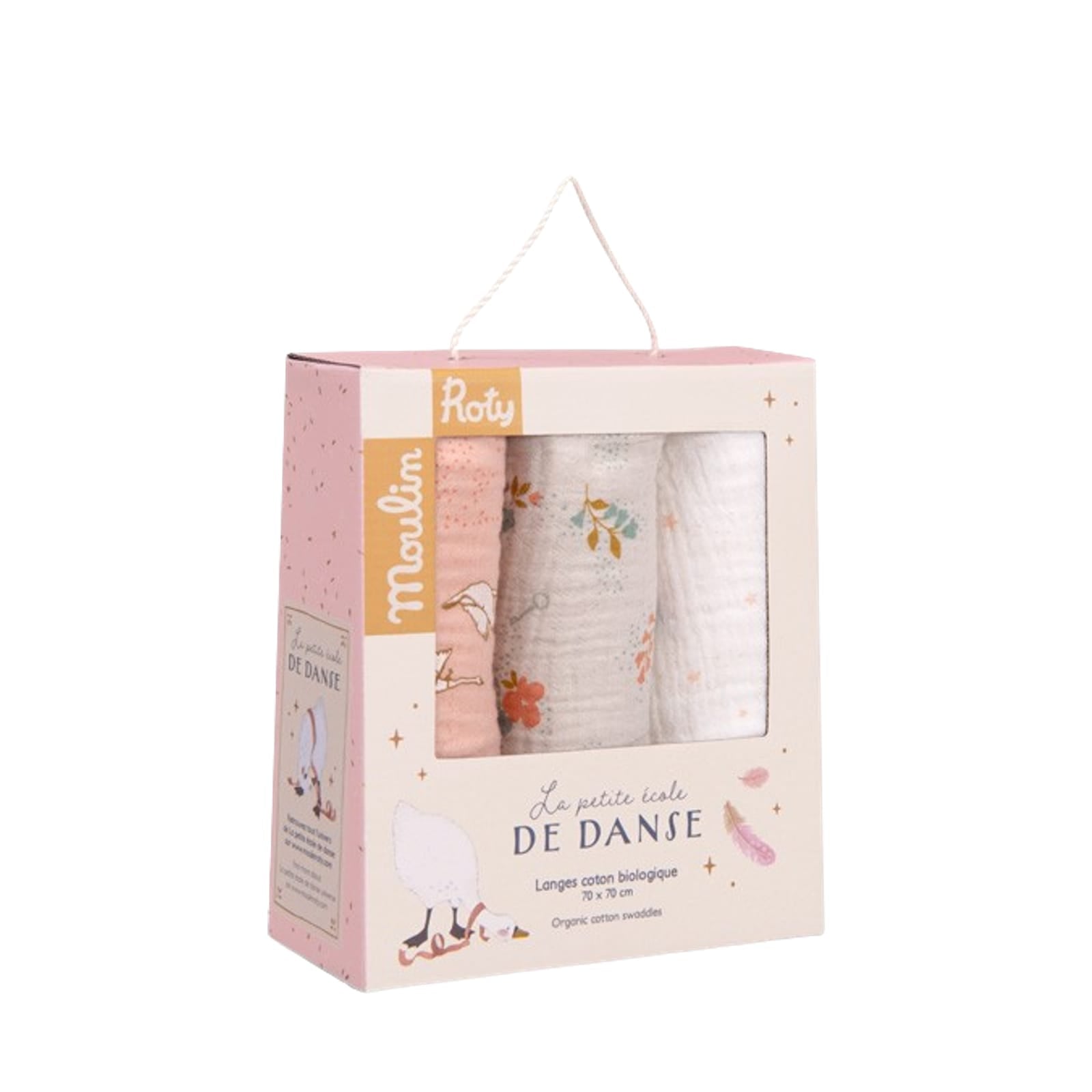 Muslin Squares 3 Pack - Floral Stork