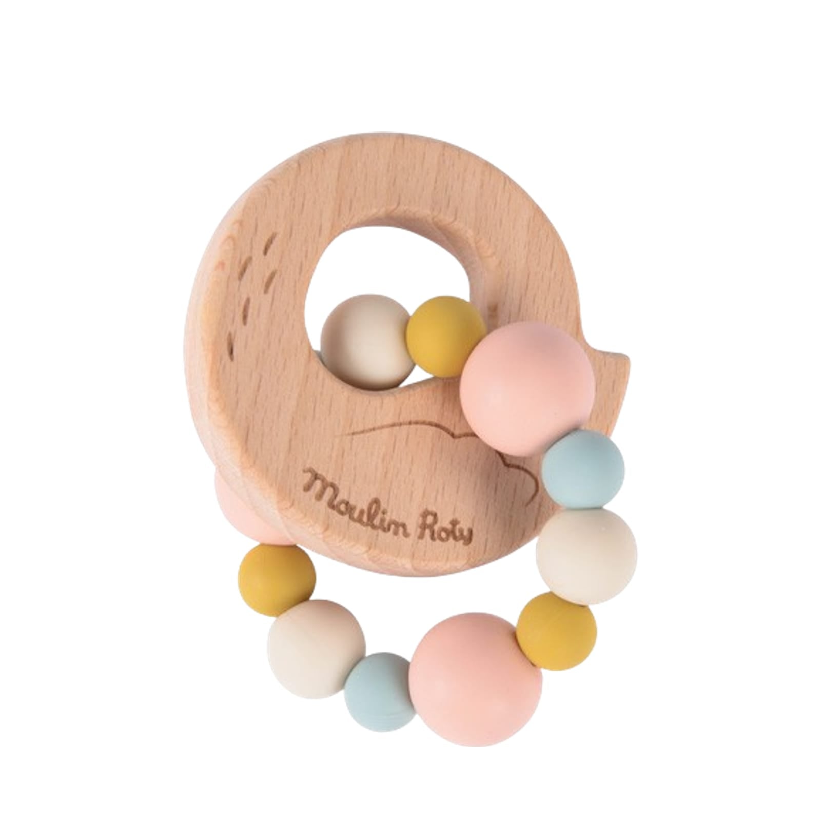 Wooden Teething Ring - Swan
