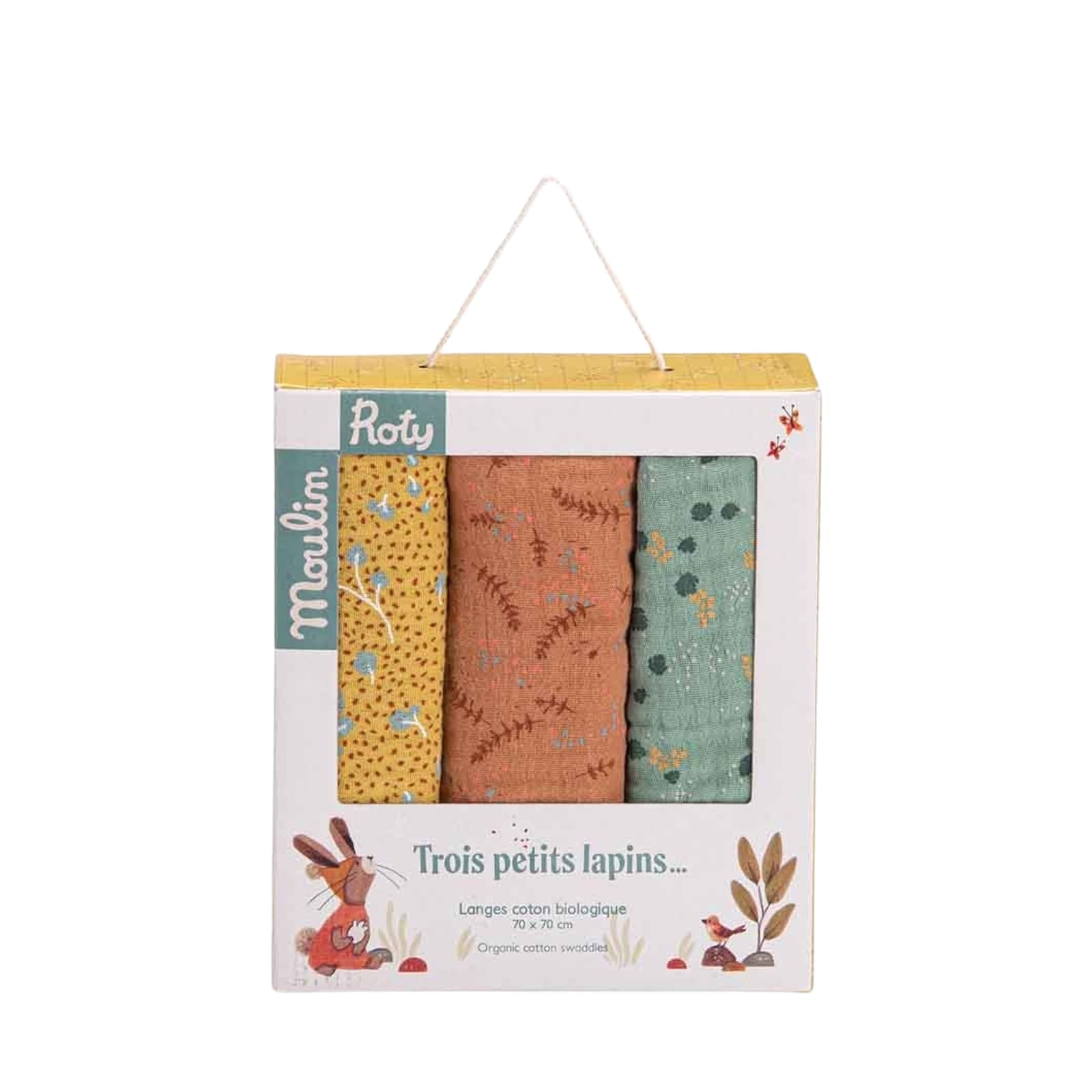 Muslin Squares 3 Pack - Three Little Rabbits