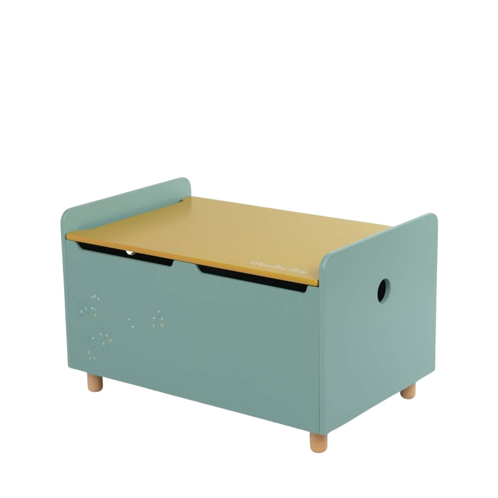 Toy Storage Chest - Blue and Mustard