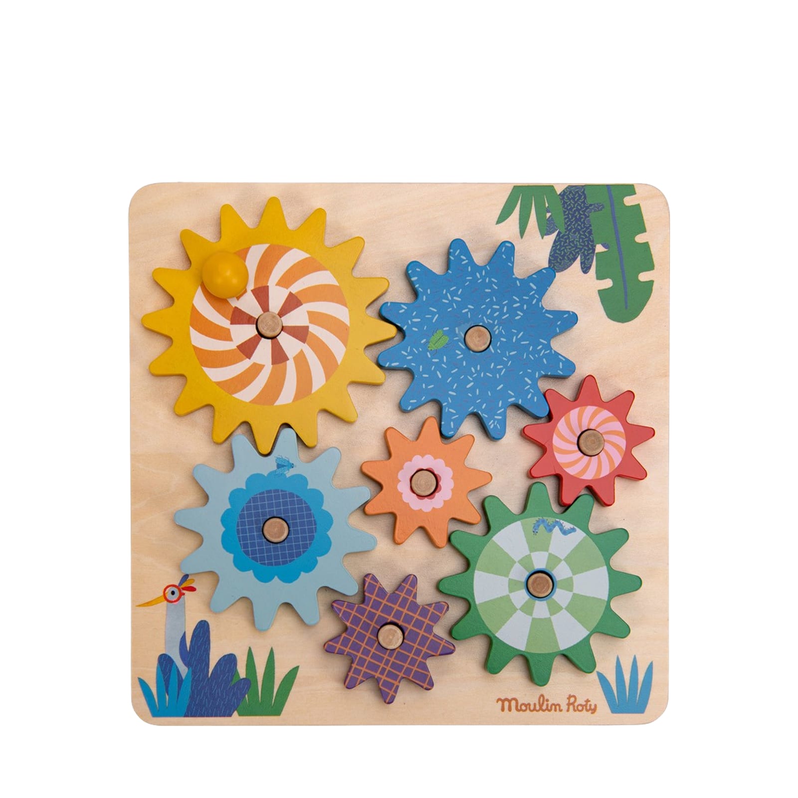 Wooden Set Of Gears Puzzle