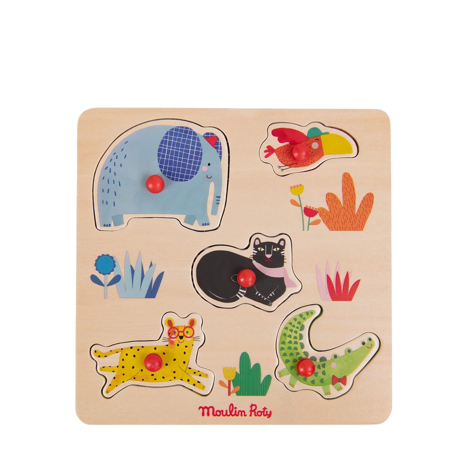 Wooden Peg Puzzle - Animals