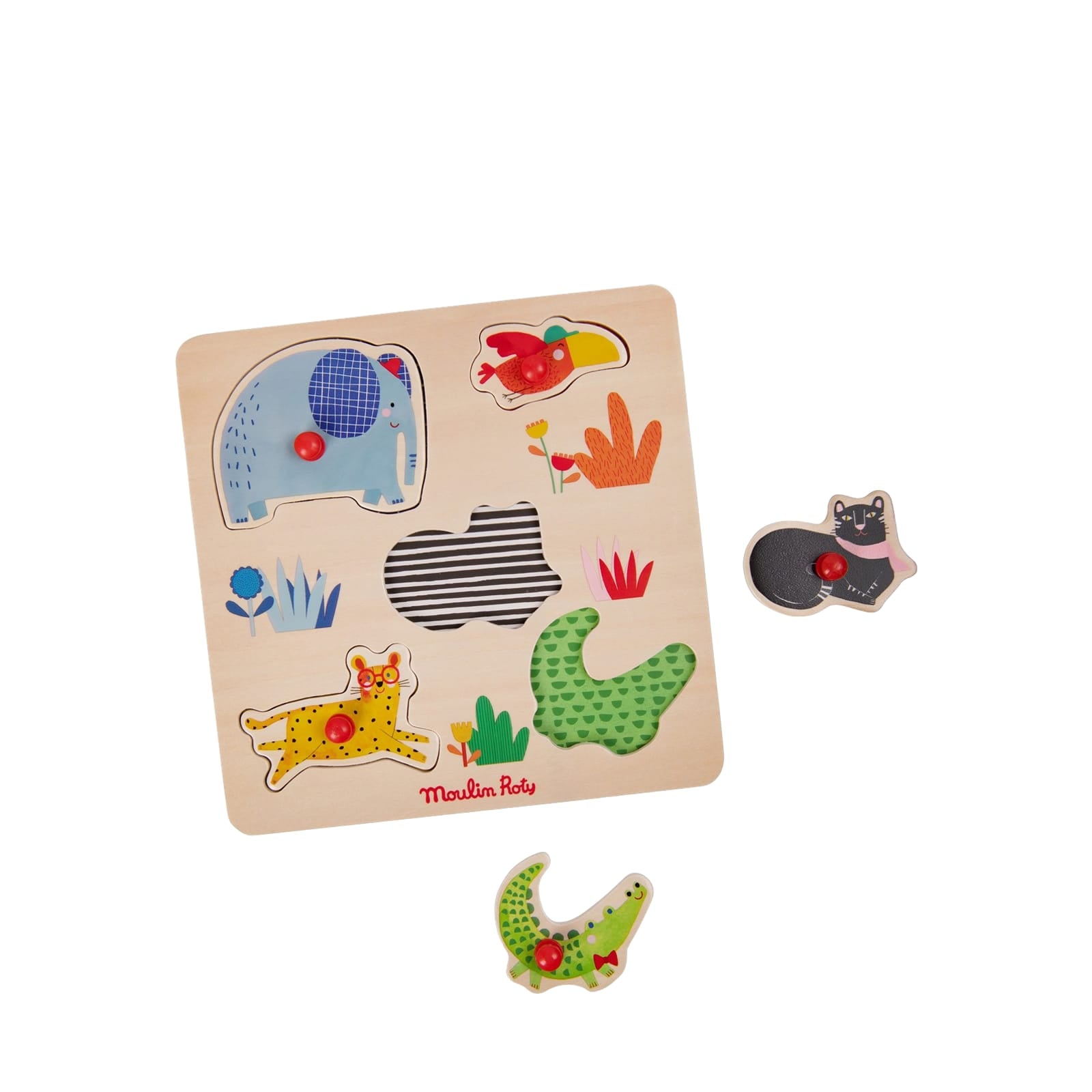 Wooden Peg Puzzle - Animals
