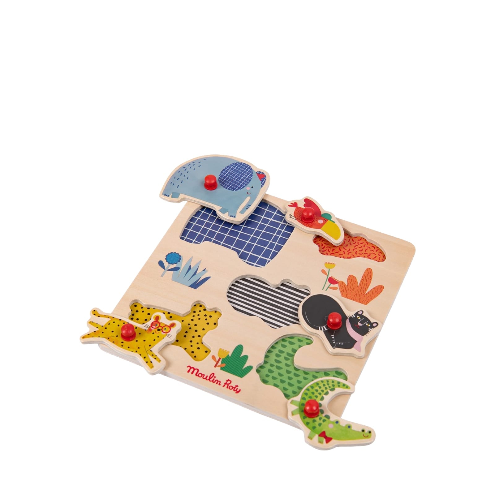 Wooden Peg Puzzle - Animals