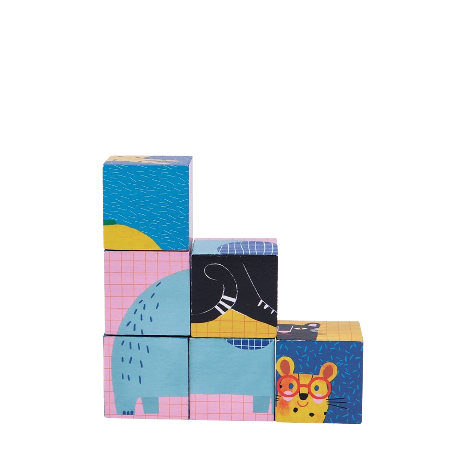 Stacking Puzzle Cubes - Animals