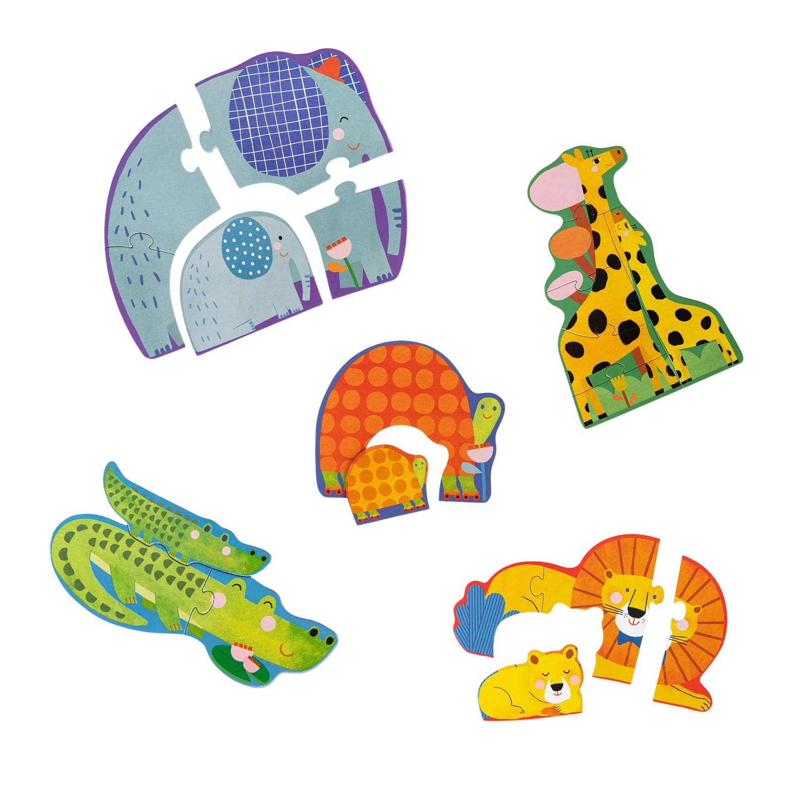 4 Progressive Puzzles - Animals